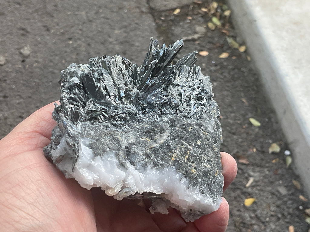 480g Stibnite in Quartz Specimen 2C