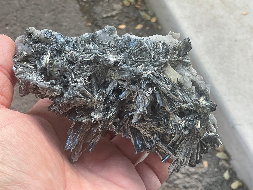 480g Stibnite in Quartz Specimen 2C
