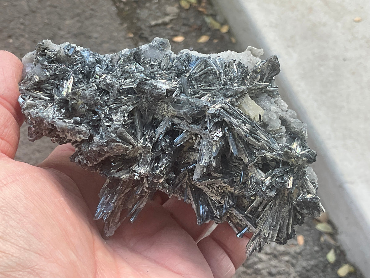 480g Stibnite in Quartz Specimen 2C