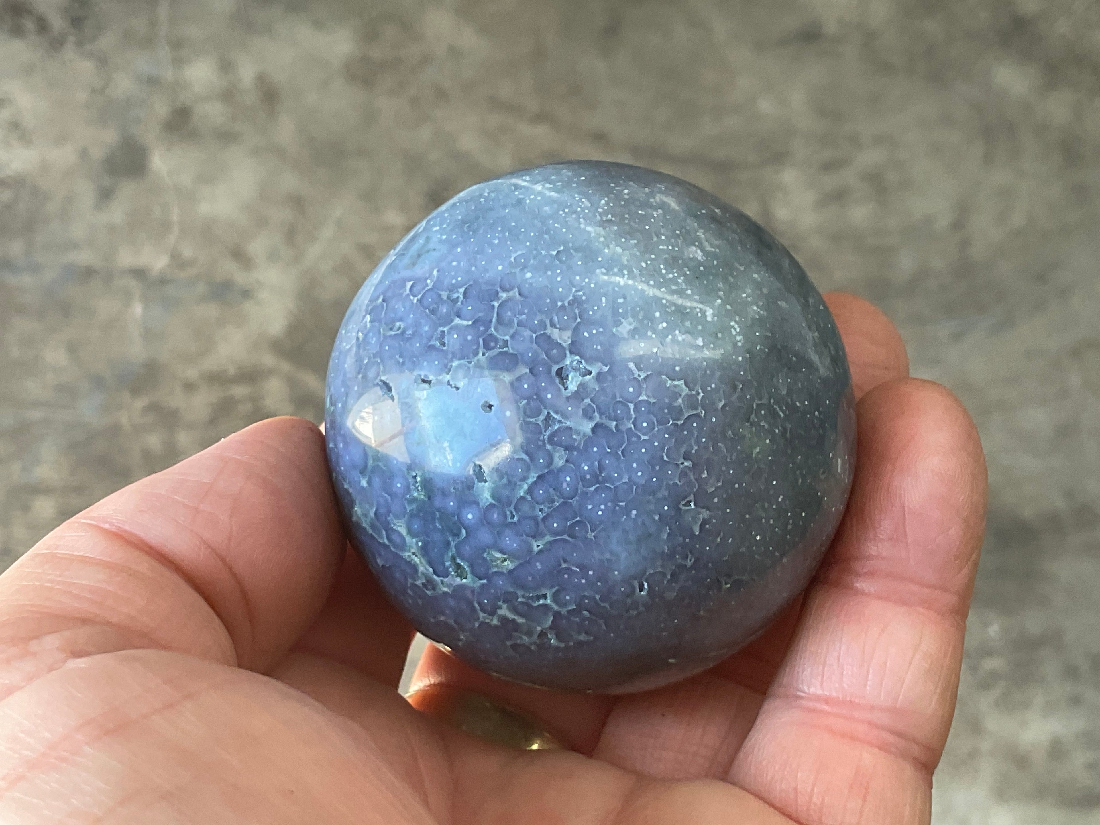 109g Grape Agate Sphere 3A