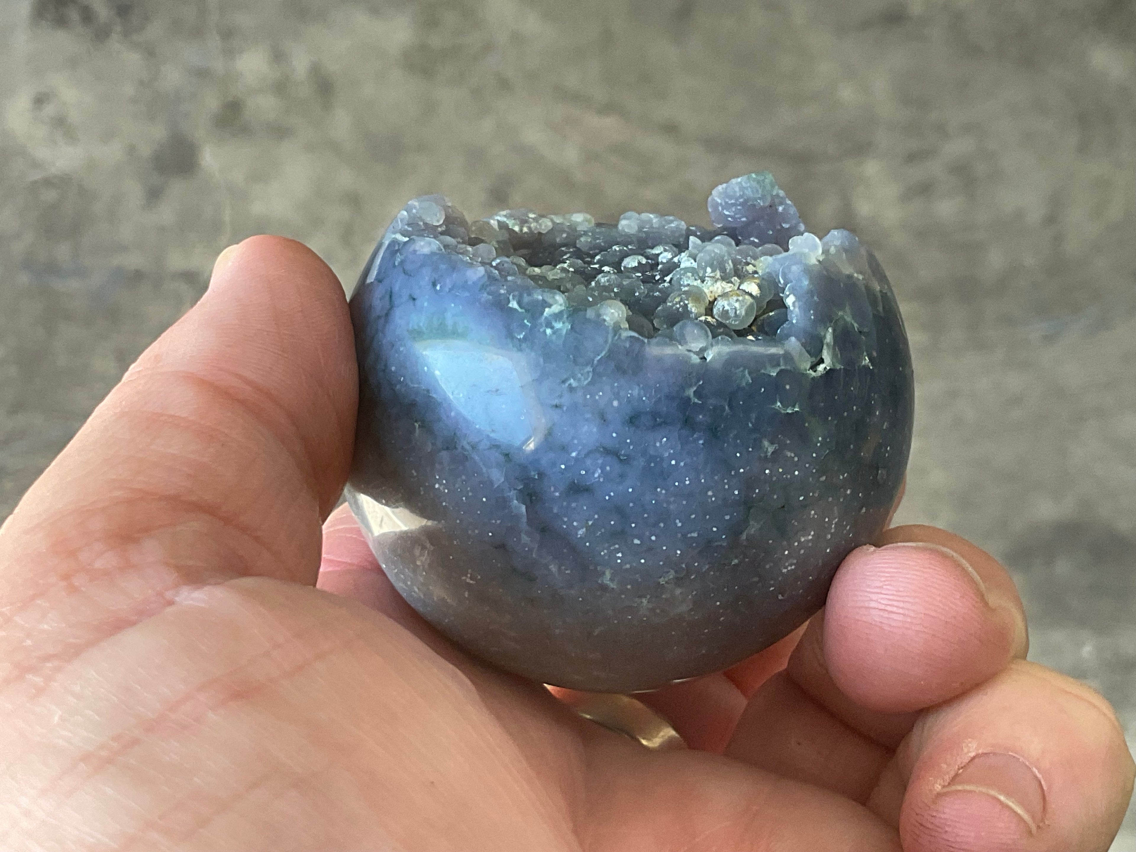 109g Grape Agate Sphere 3A