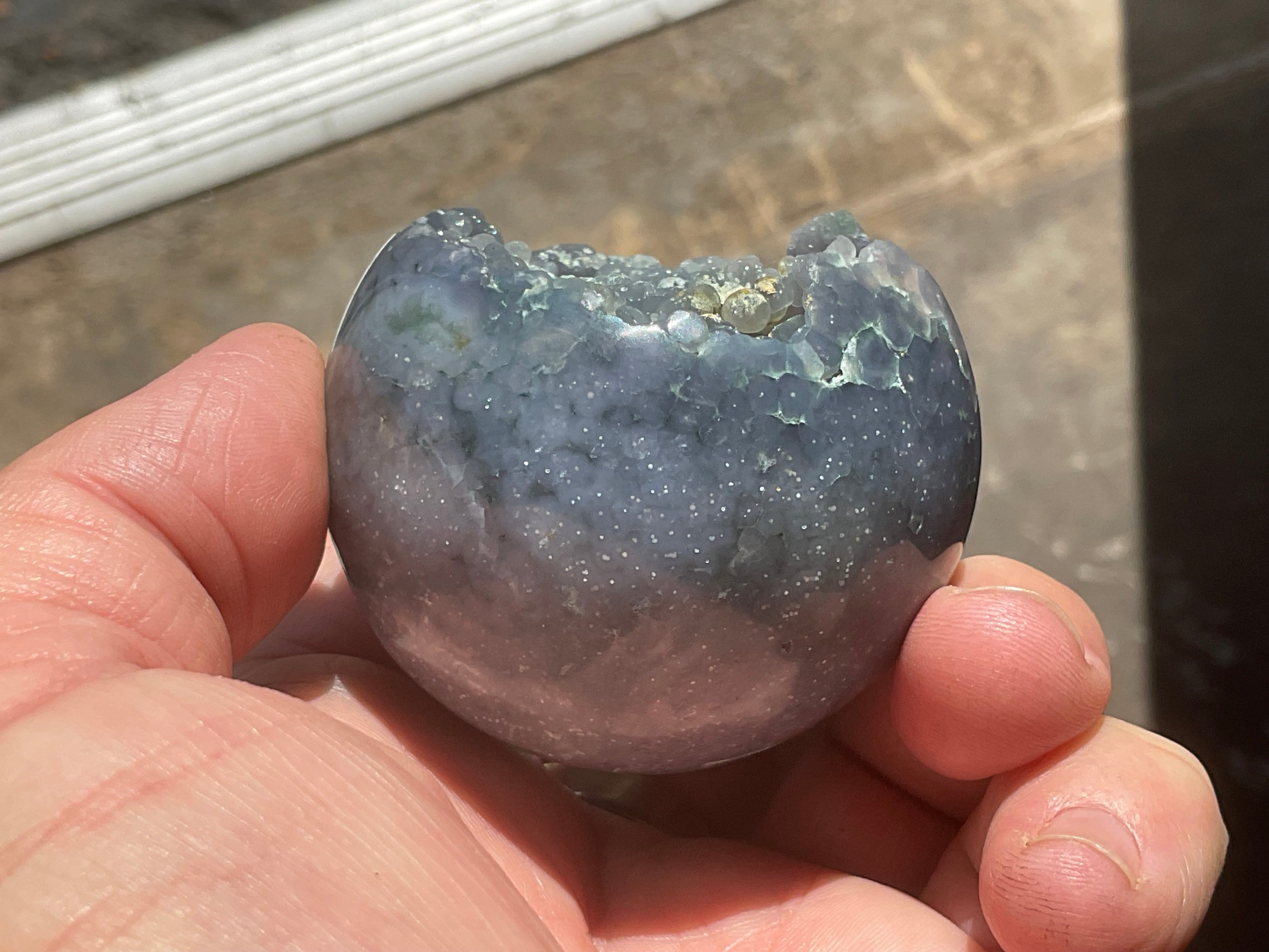 109g Grape Agate Sphere 3A