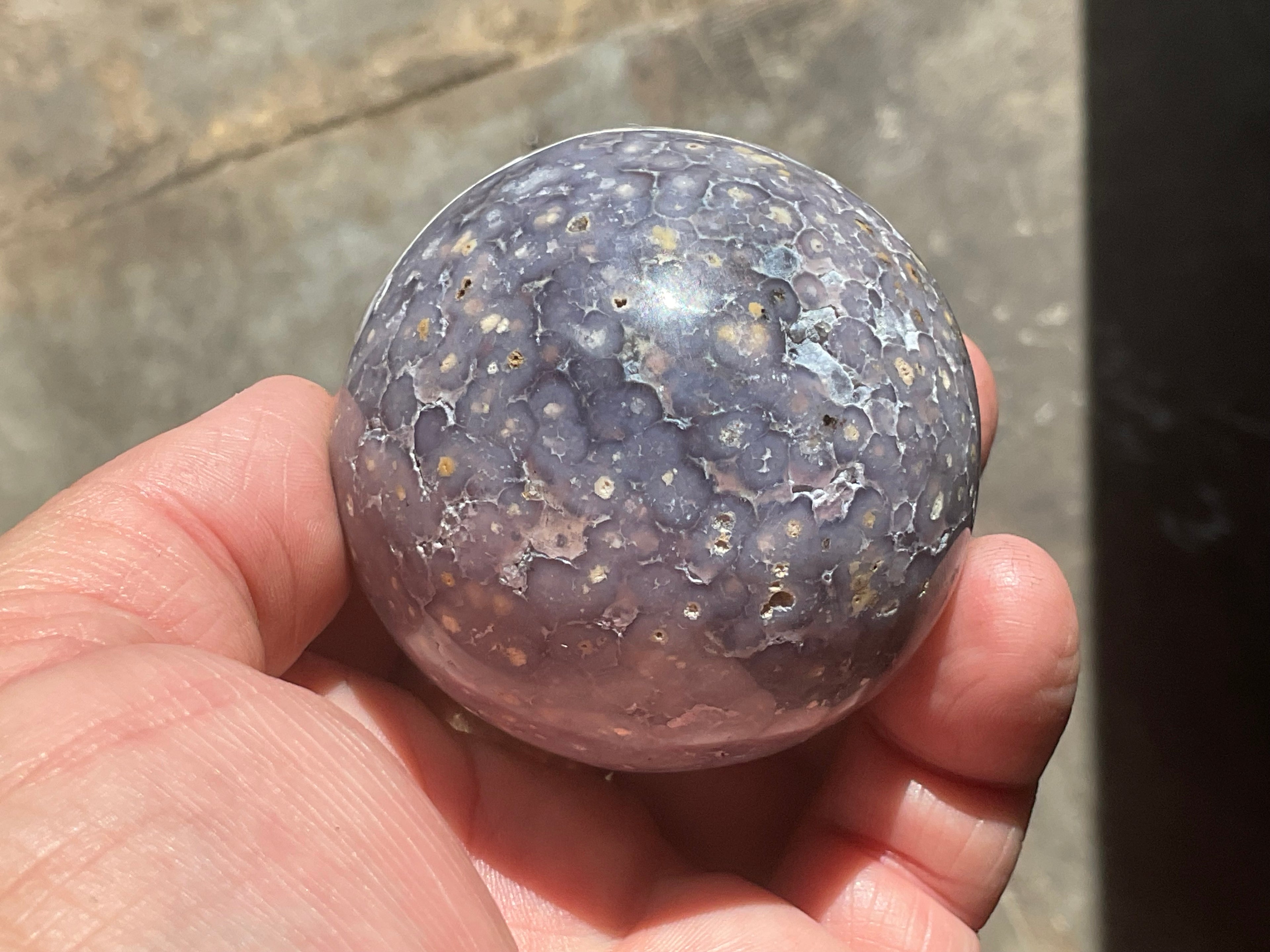 192g Grape Agate Sphere 3B