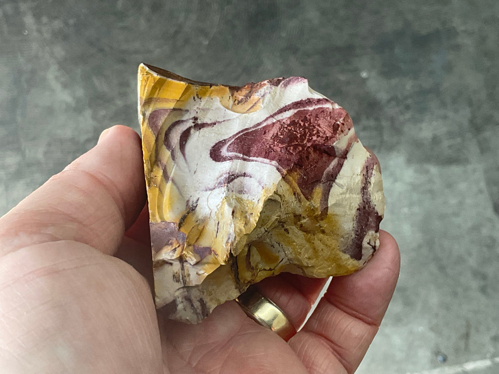 156g Banded Mookaite Rough Piece 1A