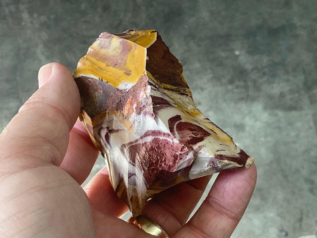 156g Banded Mookaite Rough Piece 1A