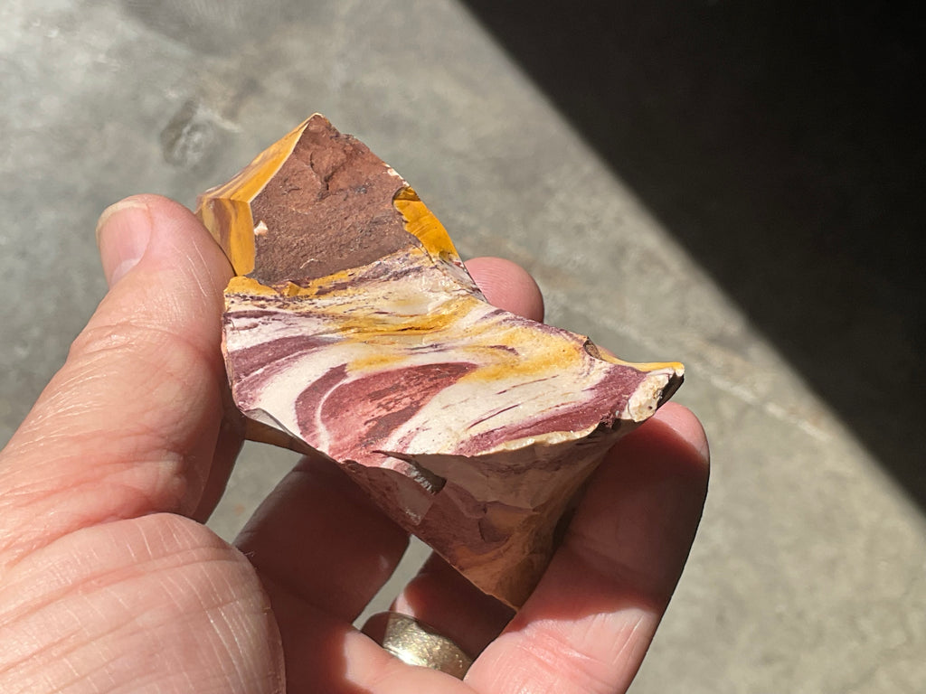 156g Banded Mookaite Rough Piece 1A
