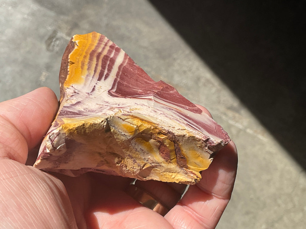156g Banded Mookaite Rough Piece 1A