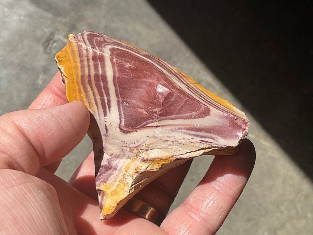 156g Banded Mookaite Rough Piece 1A