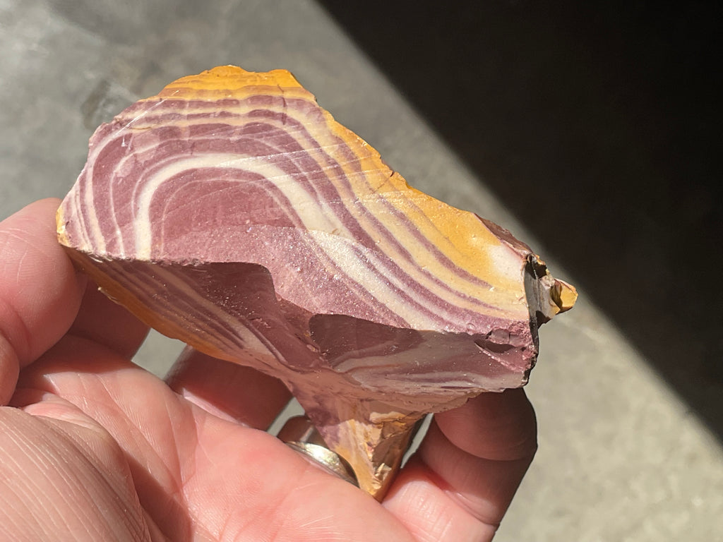 156g Banded Mookaite Rough Piece 1A