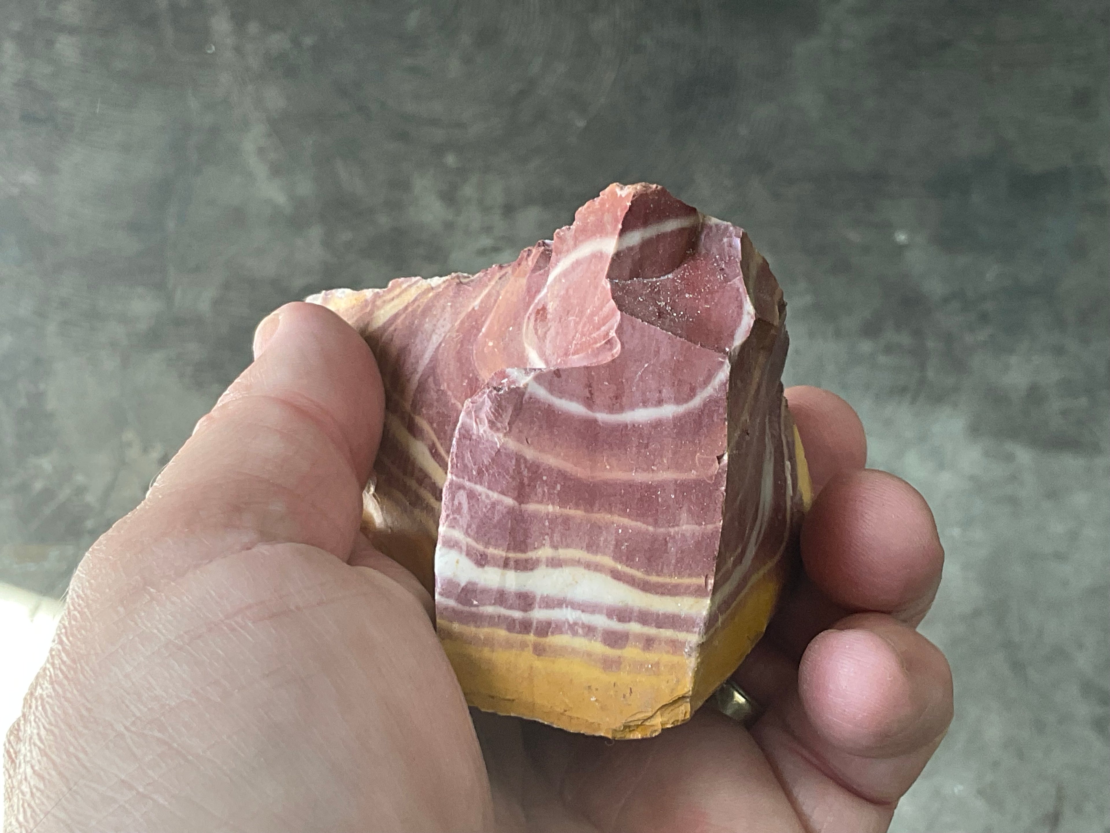 252g Banded Mookaite Rough Piece 1B