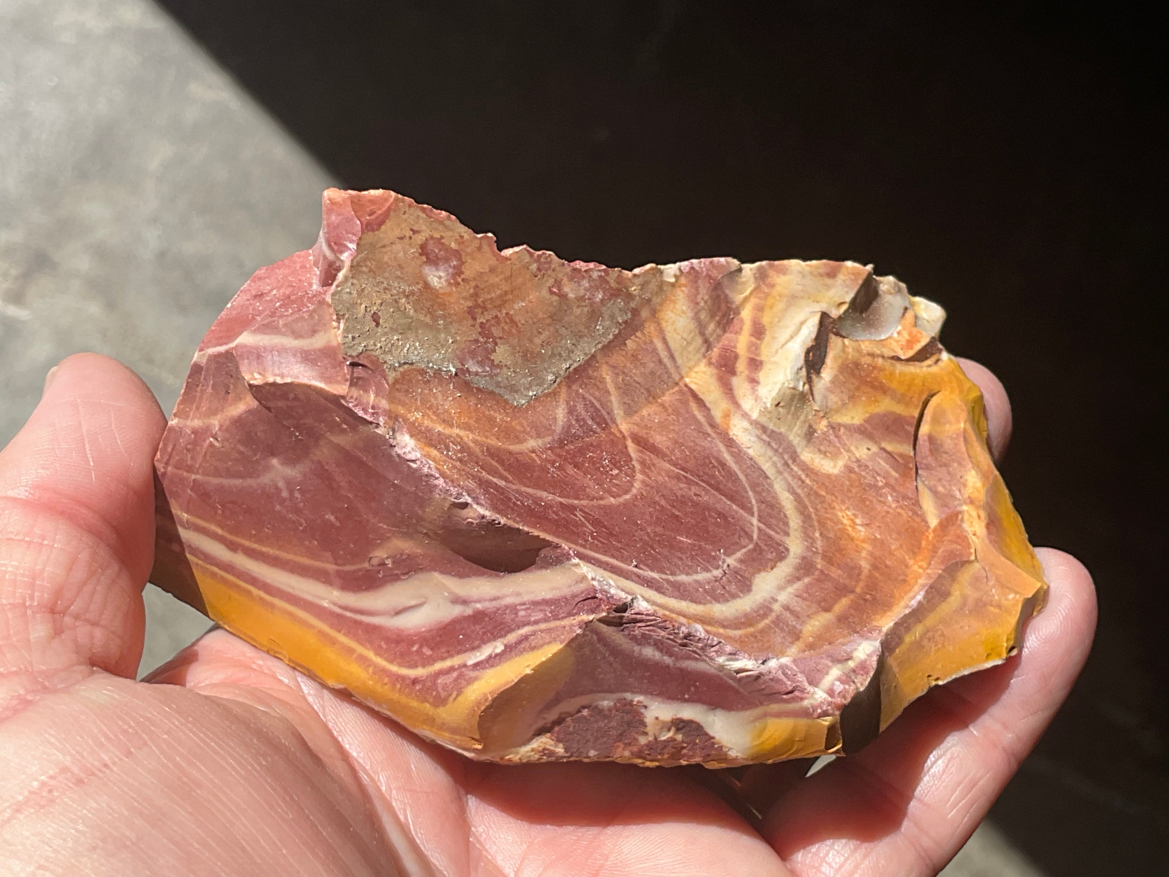 252g Banded Mookaite Rough Piece 1B