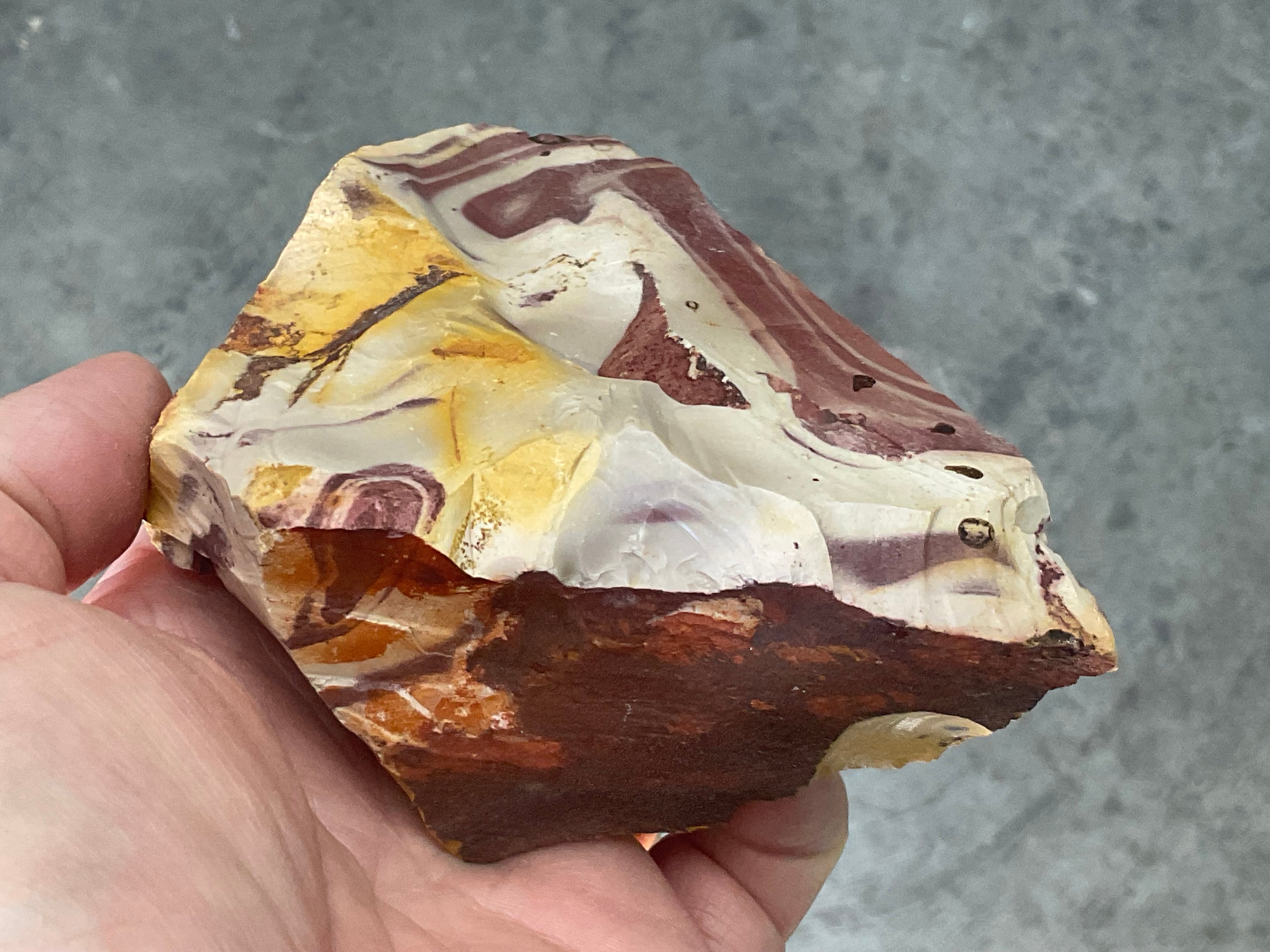 322g Banded Mookaite Rough Piece 2A
