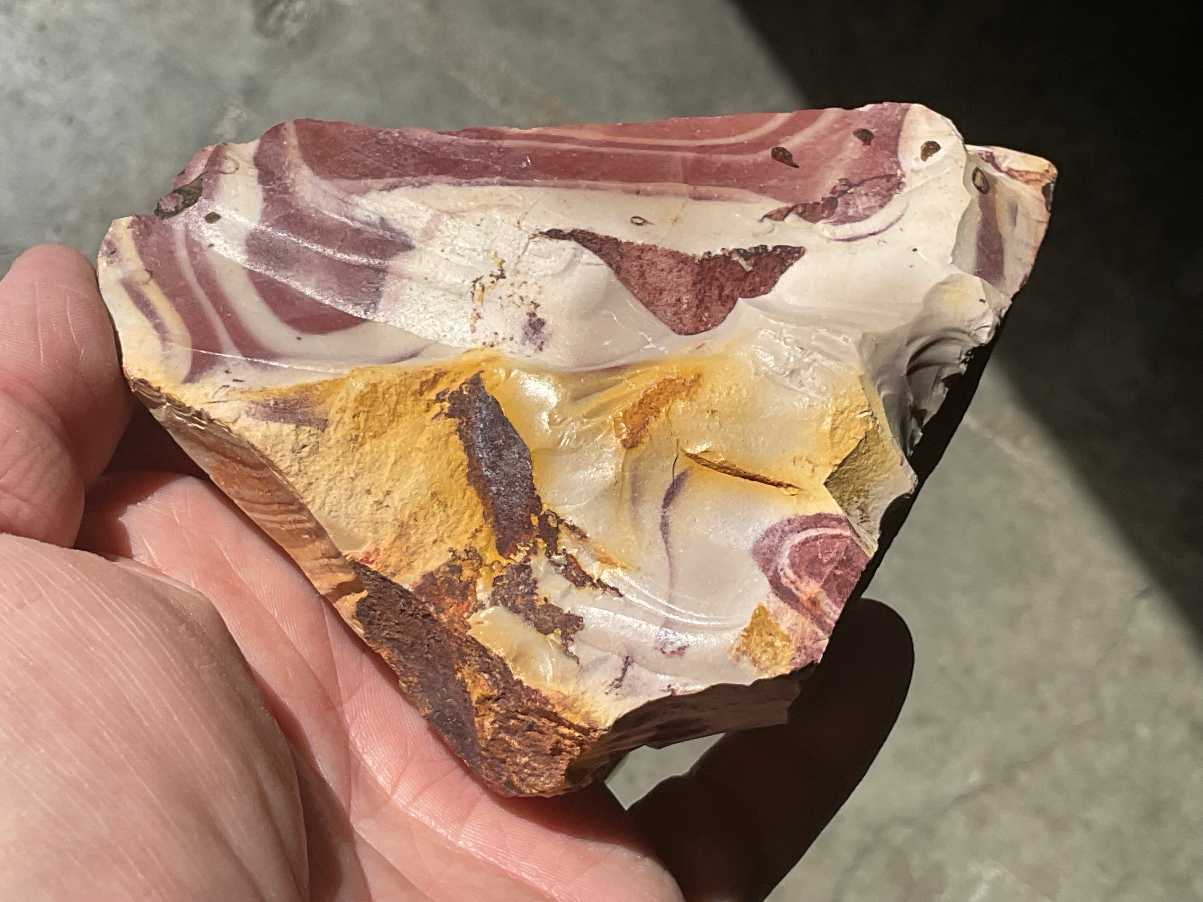 322g Banded Mookaite Rough Piece 2A