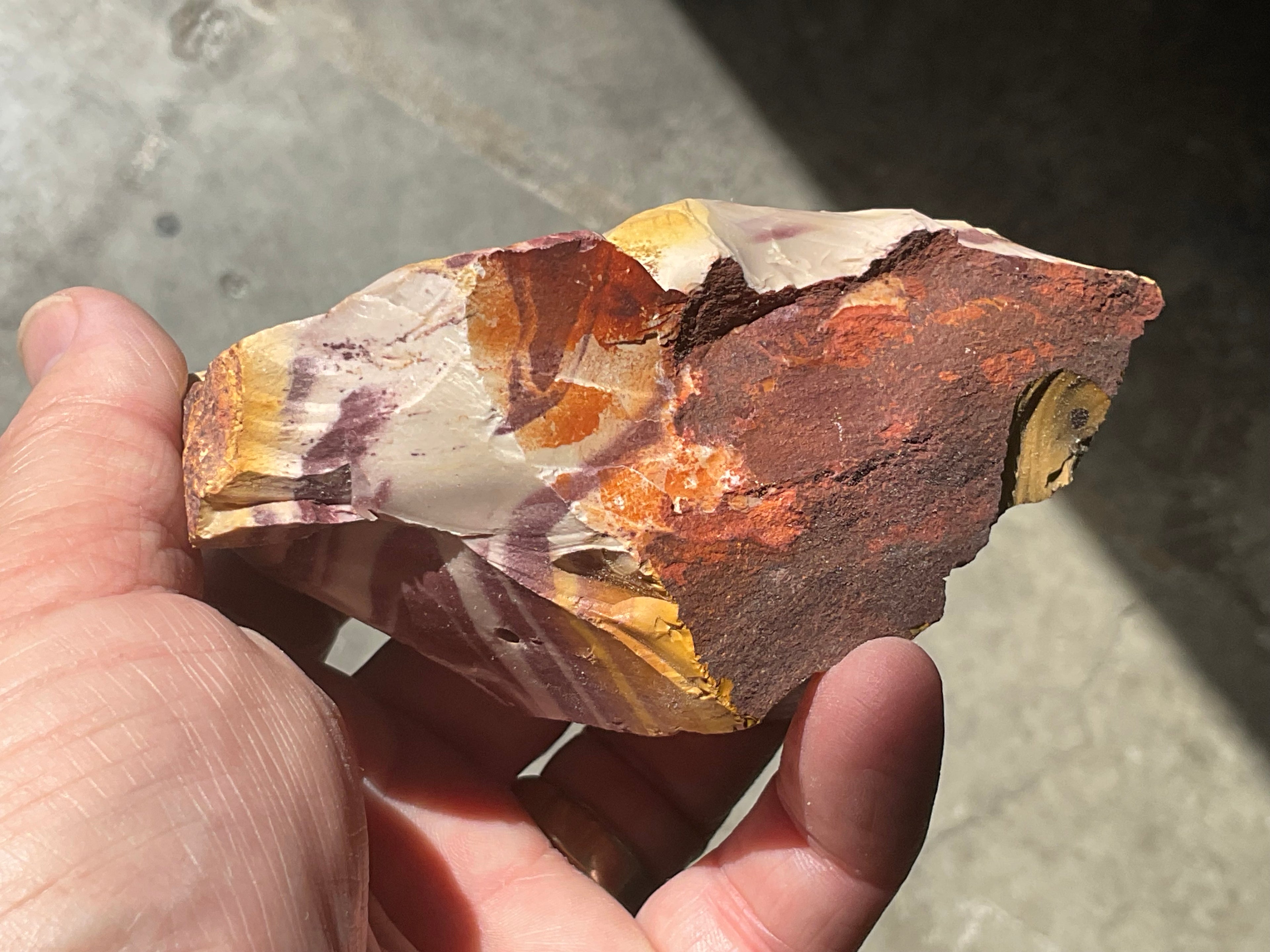 322g Banded Mookaite Rough Piece 2A