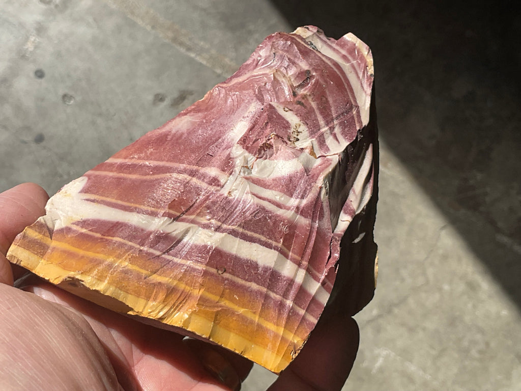 322g Banded Mookaite Rough Piece 2A