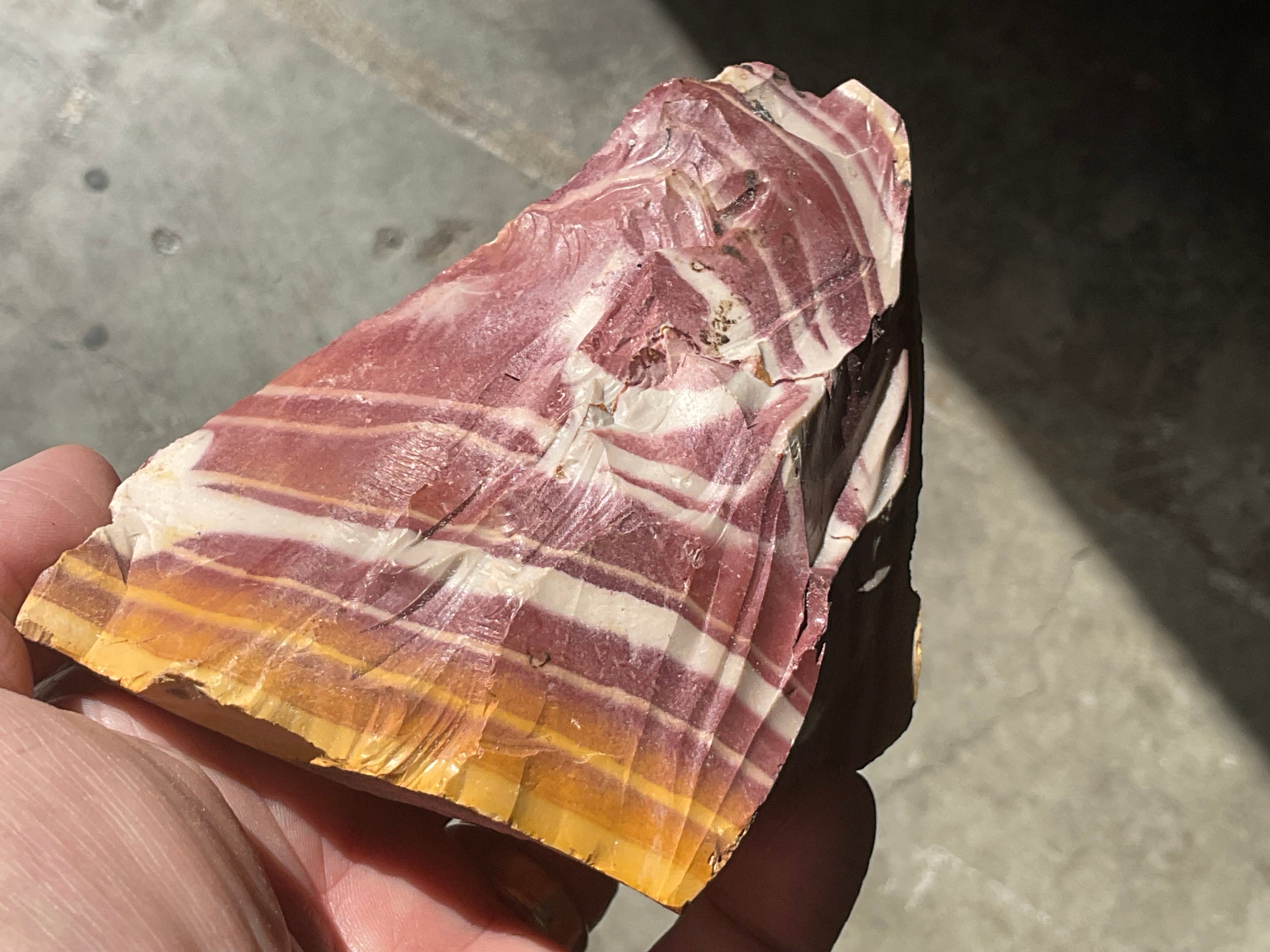 322g Banded Mookaite Rough Piece 2A