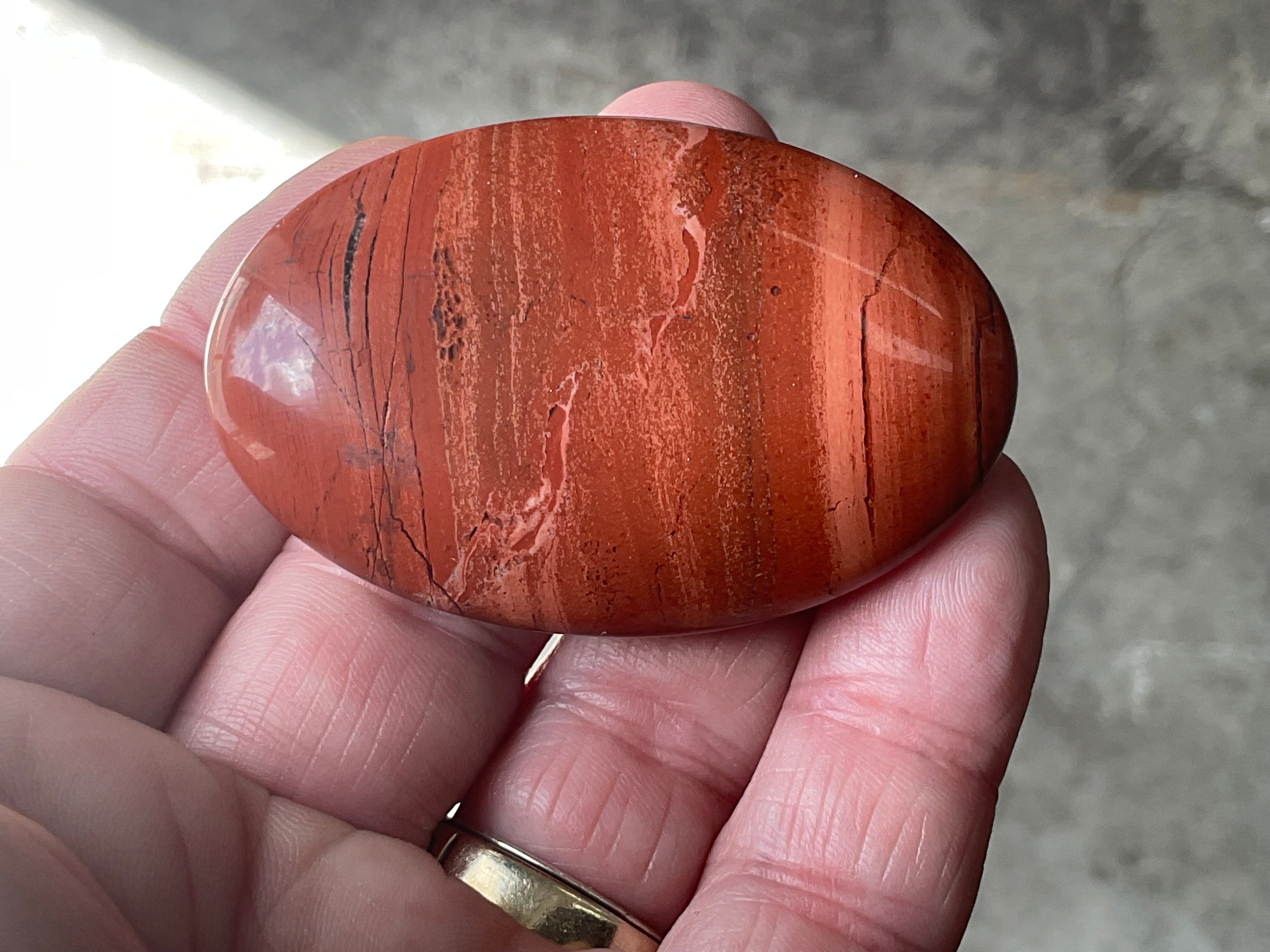 52g Red Jasper Palmstone 1B
