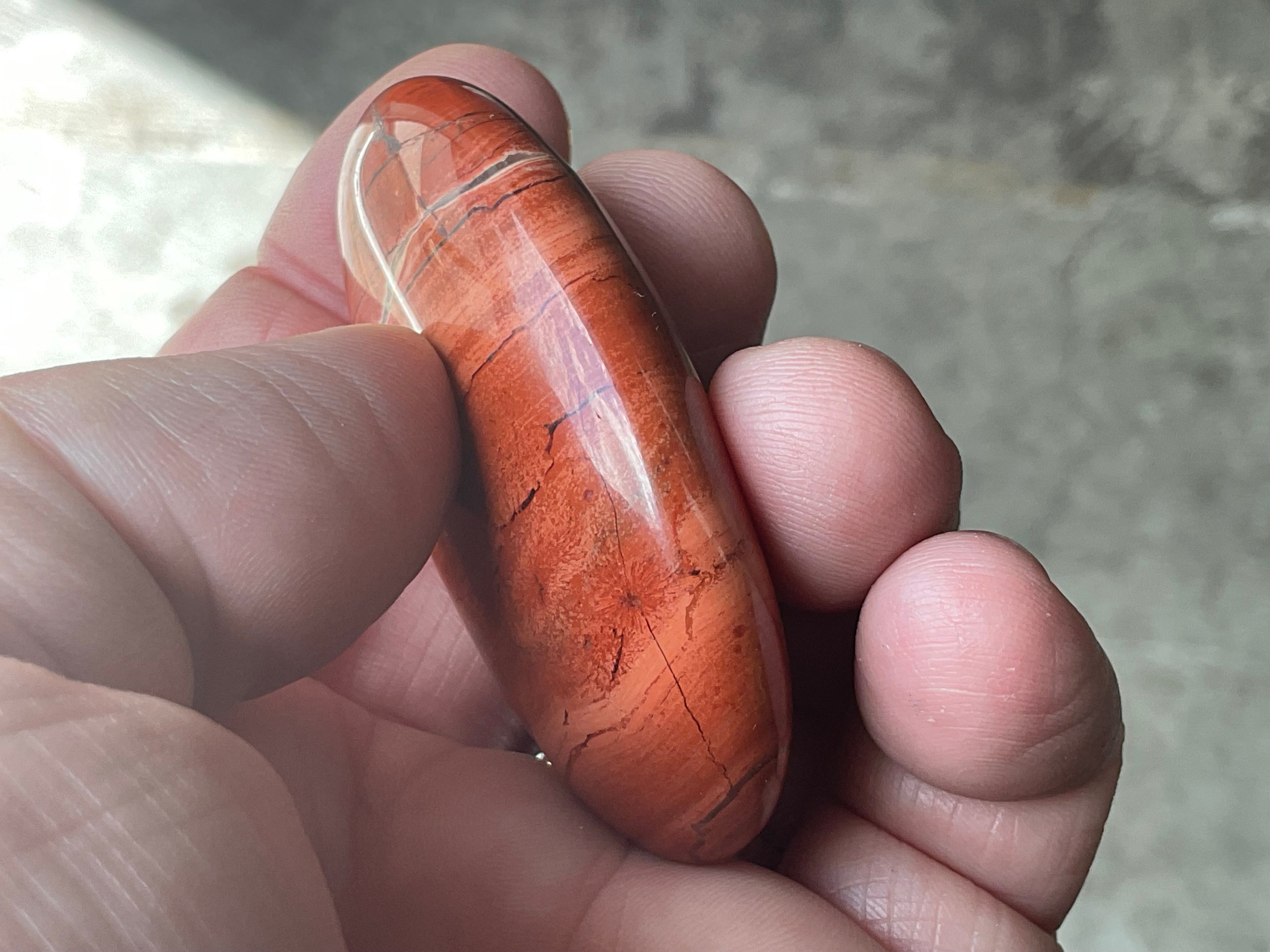 52g Red Jasper Palmstone 1B