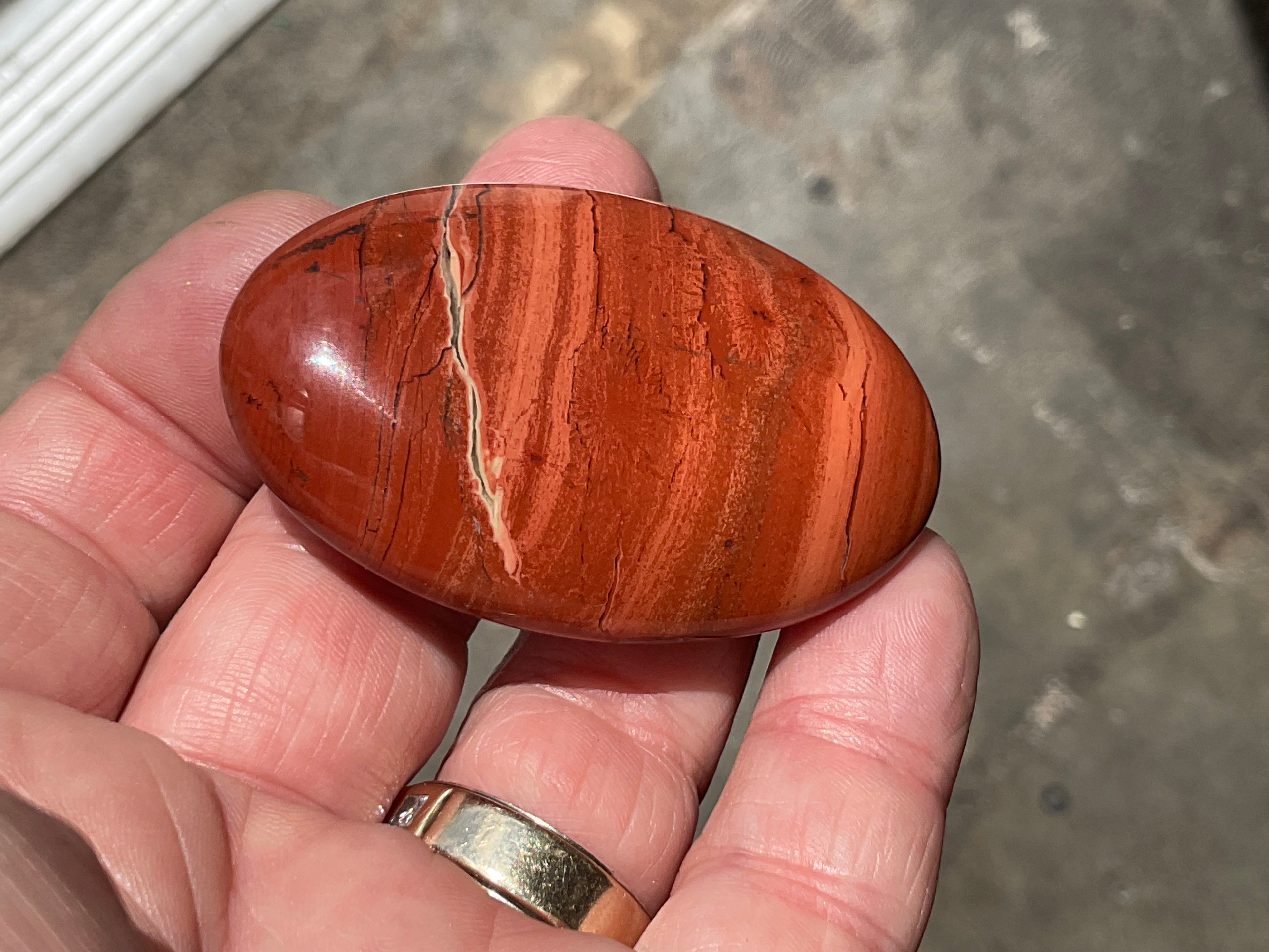 52g Red Jasper Palmstone 1B