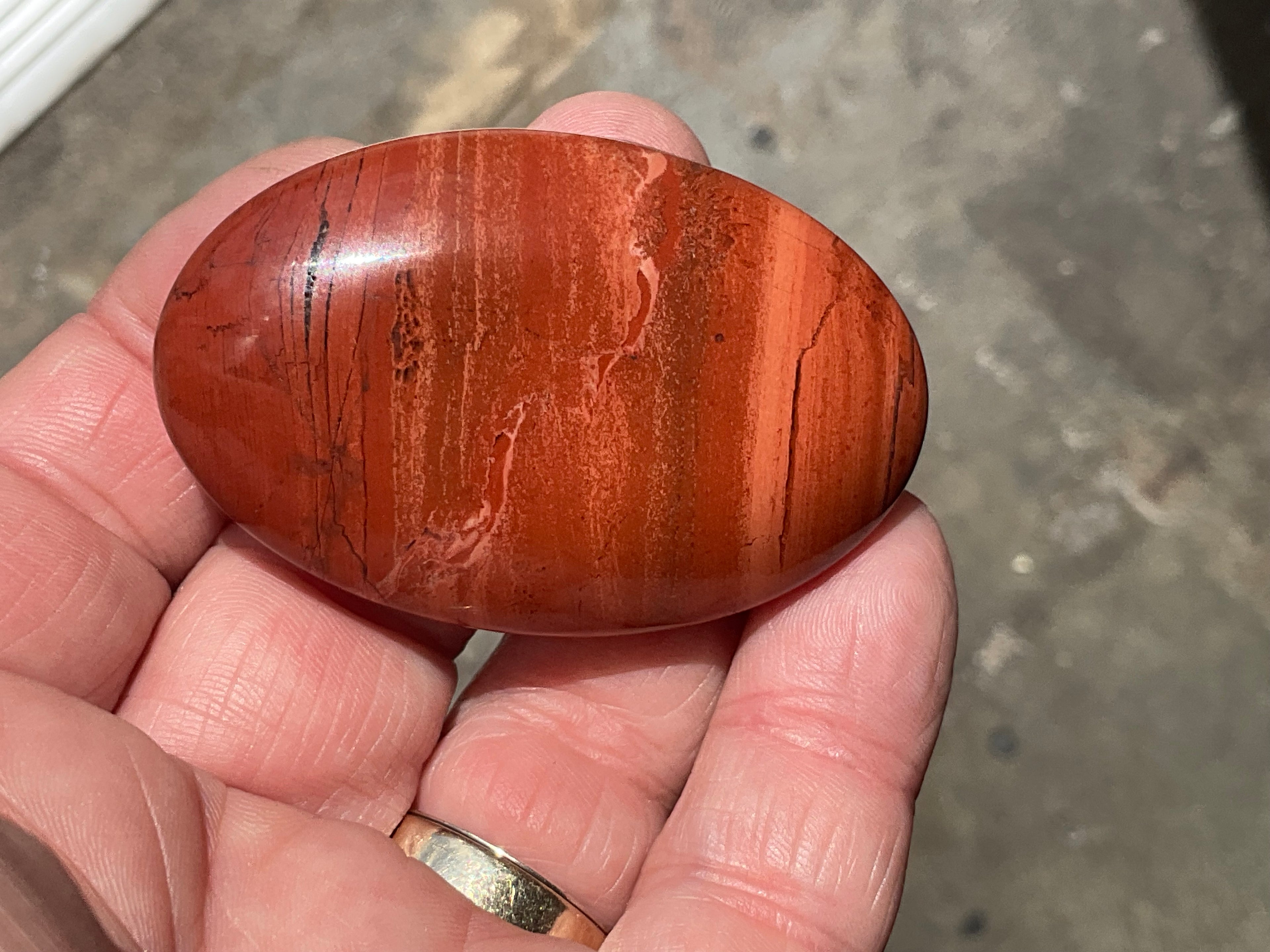 52g Red Jasper Palmstone 1B