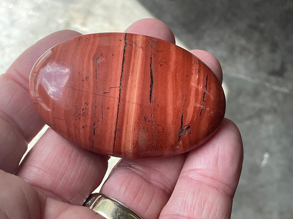 52g Red Jasper Palmstone 1C
