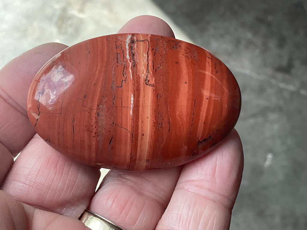 52g Red Jasper Palmstone 1C