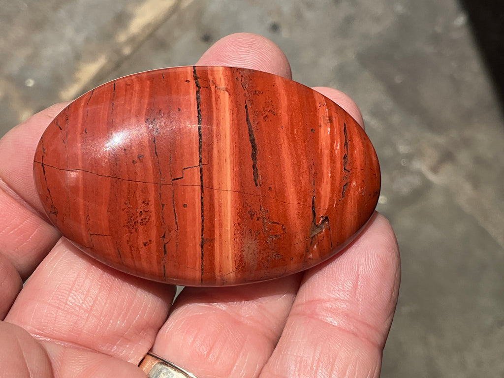 52g Red Jasper Palmstone 1C