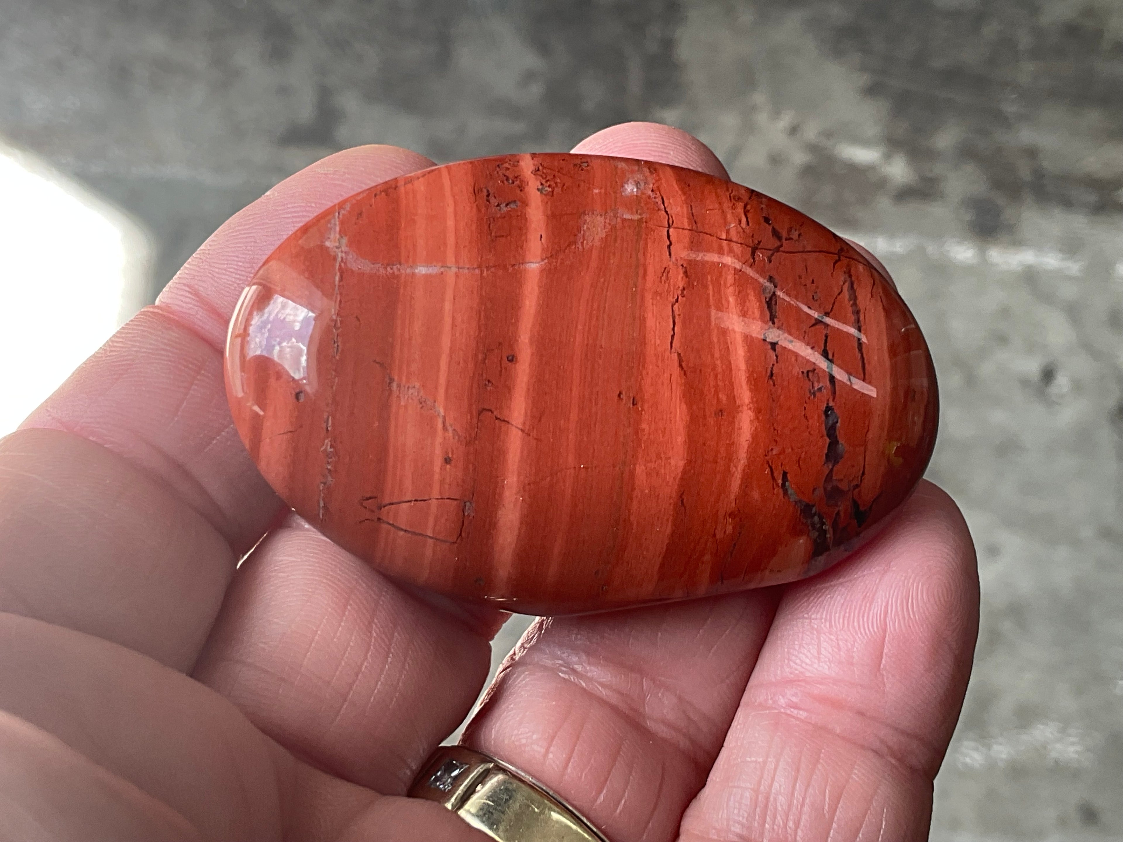 54g Red Jasper Palmstone 2A