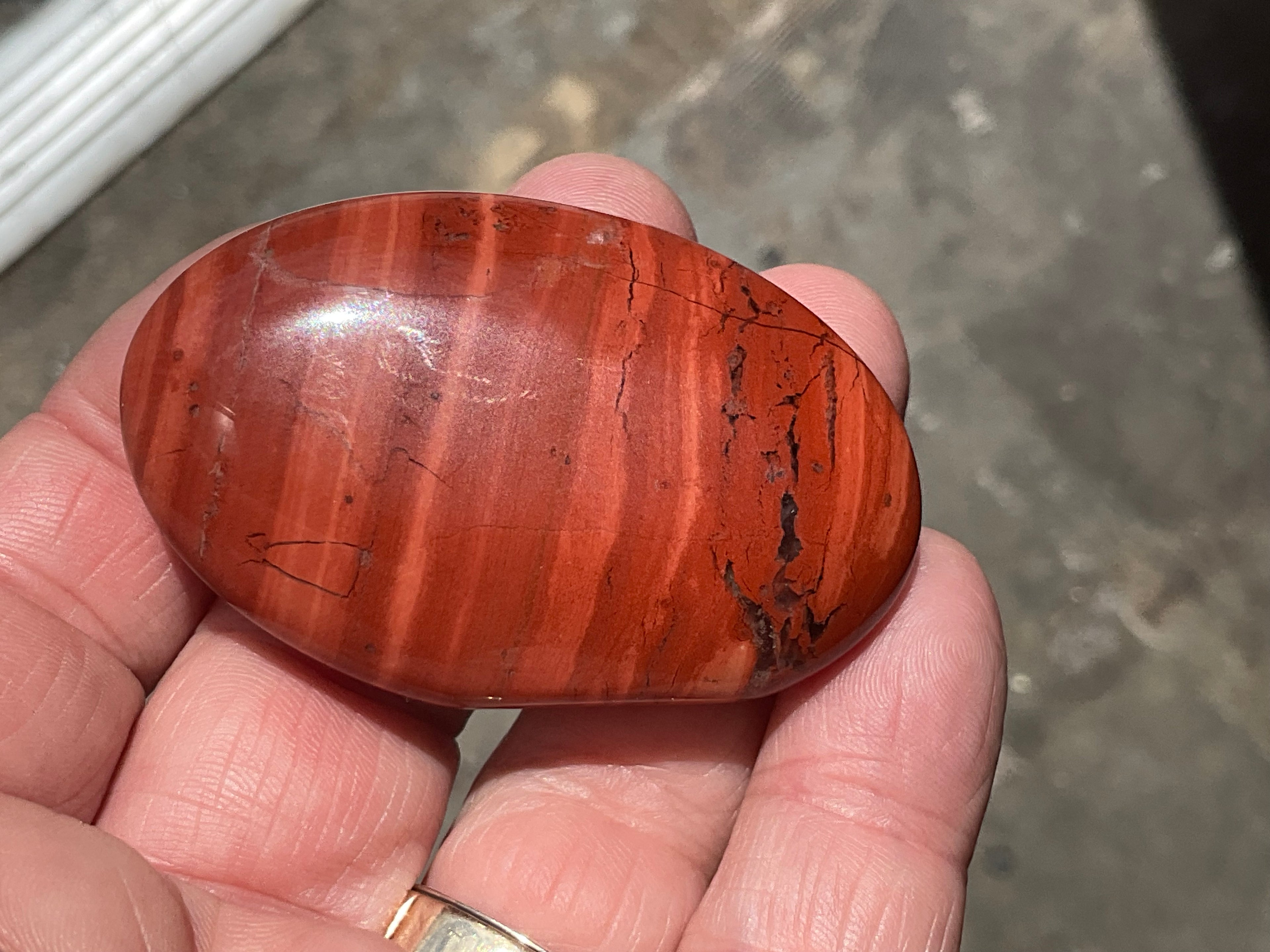 54g Red Jasper Palmstone 2A