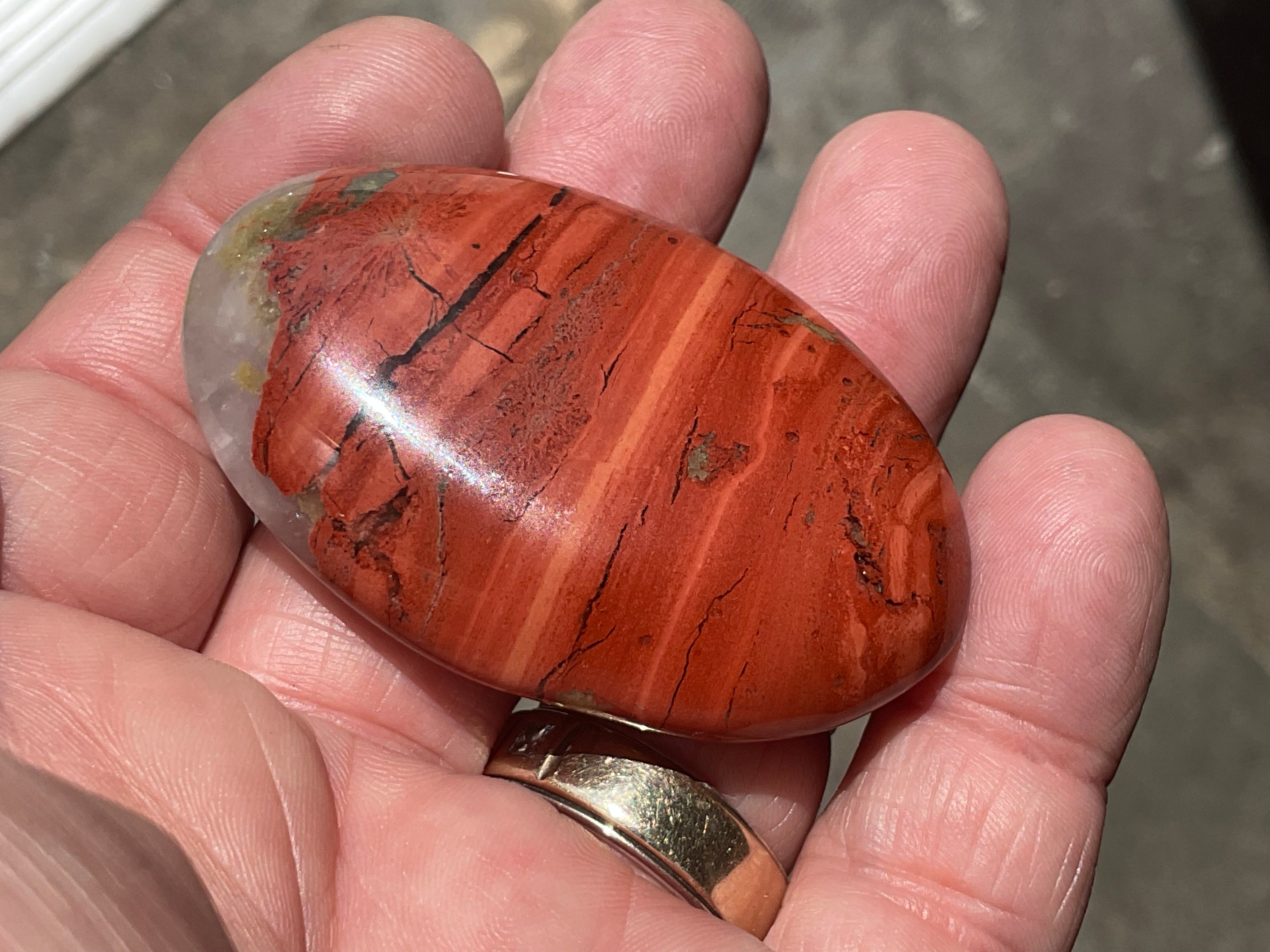 54g Red Jasper Palmstone 2B