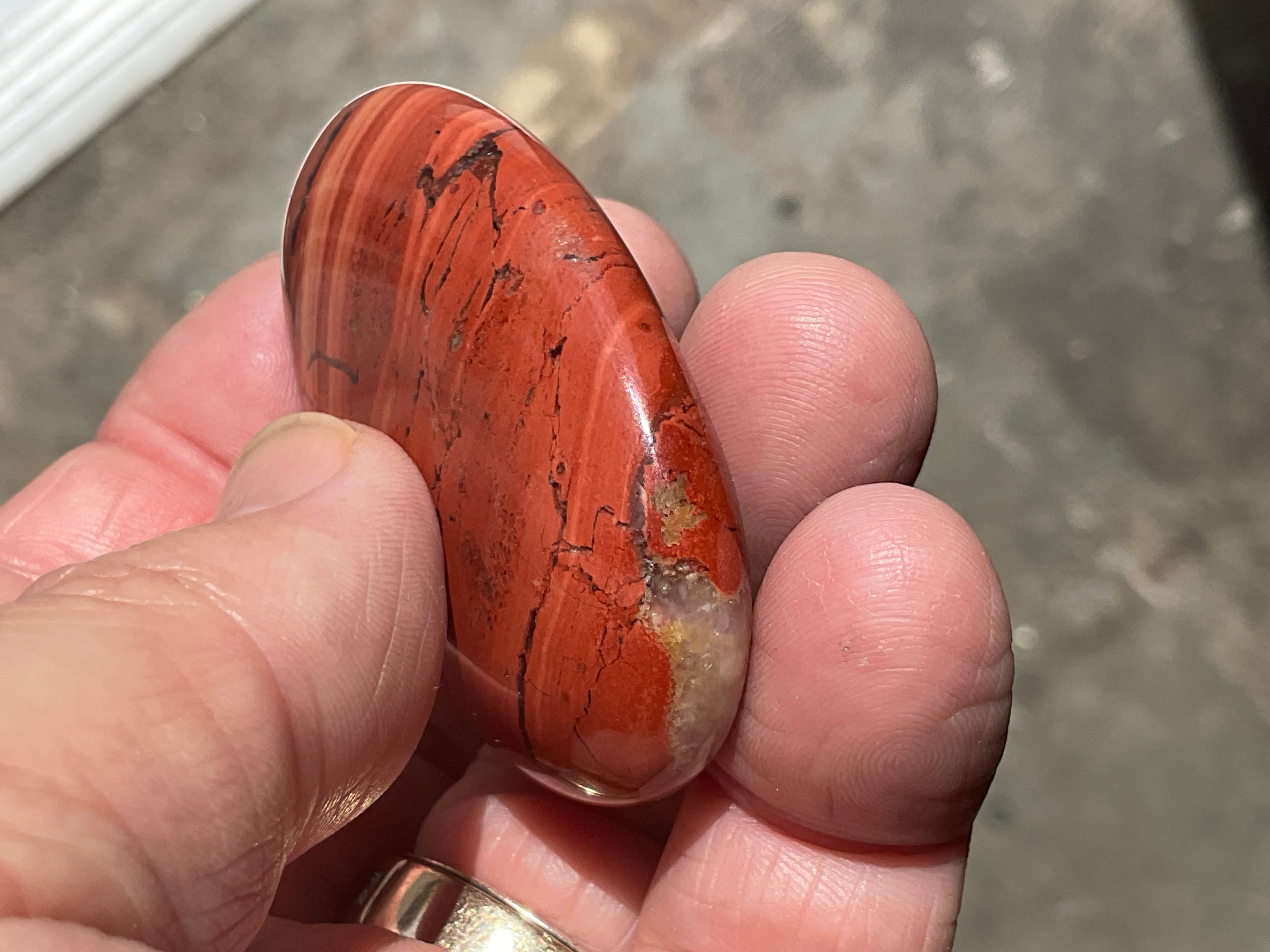 56g Red Jasper Palmstone 2C