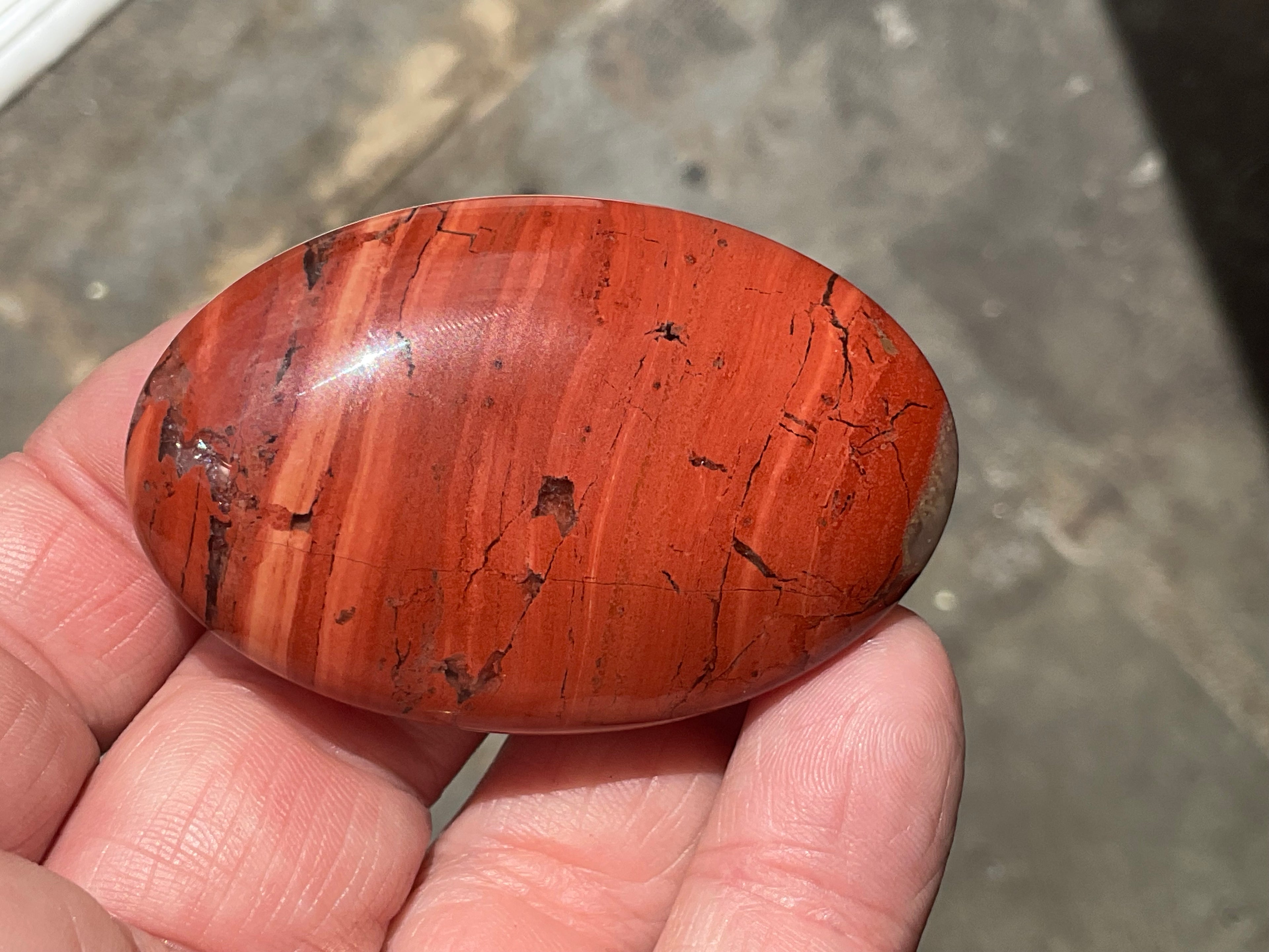 56g Red Jasper Palmstone 2C