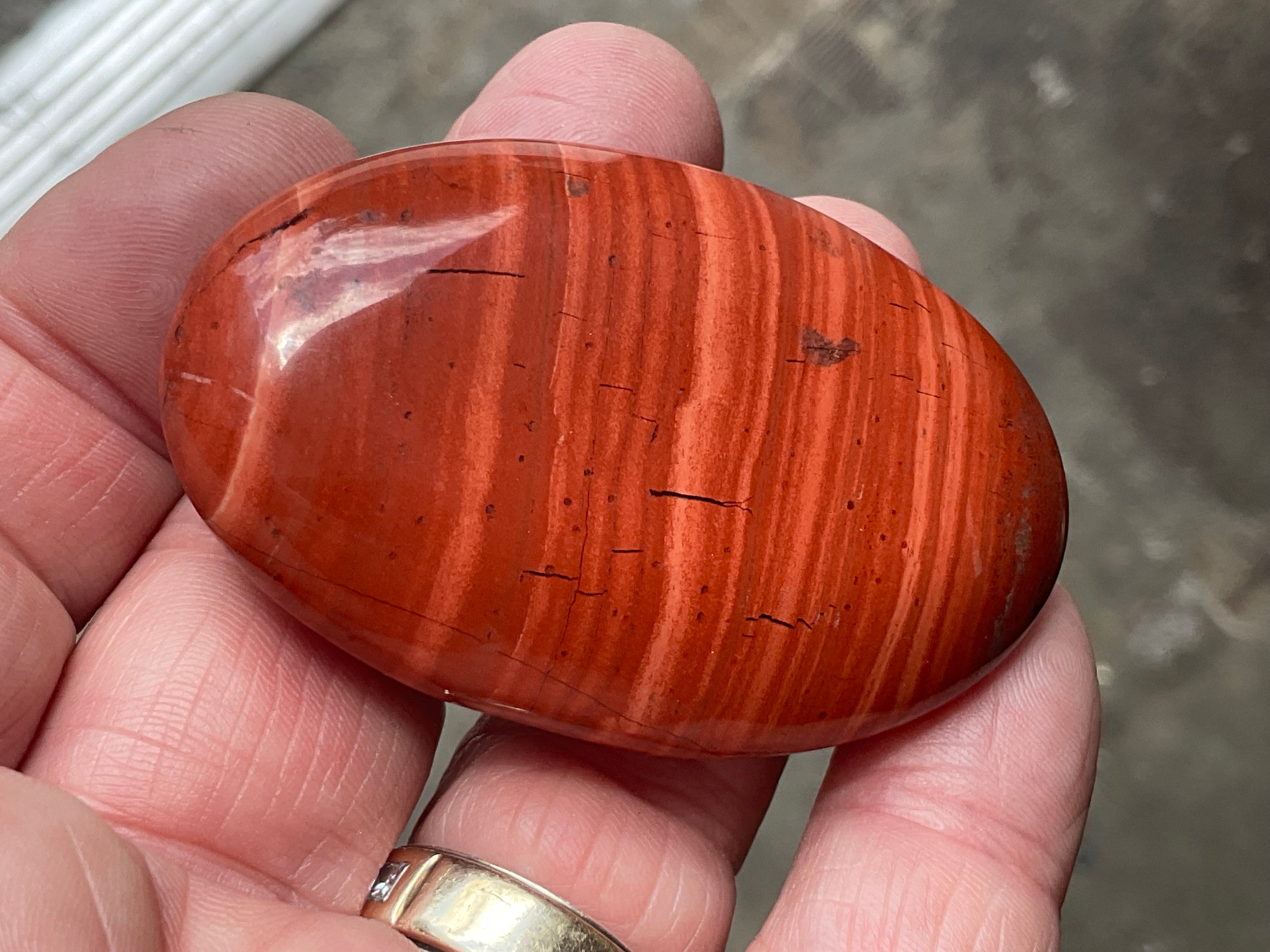 56g Red Jasper Palmstone 3B