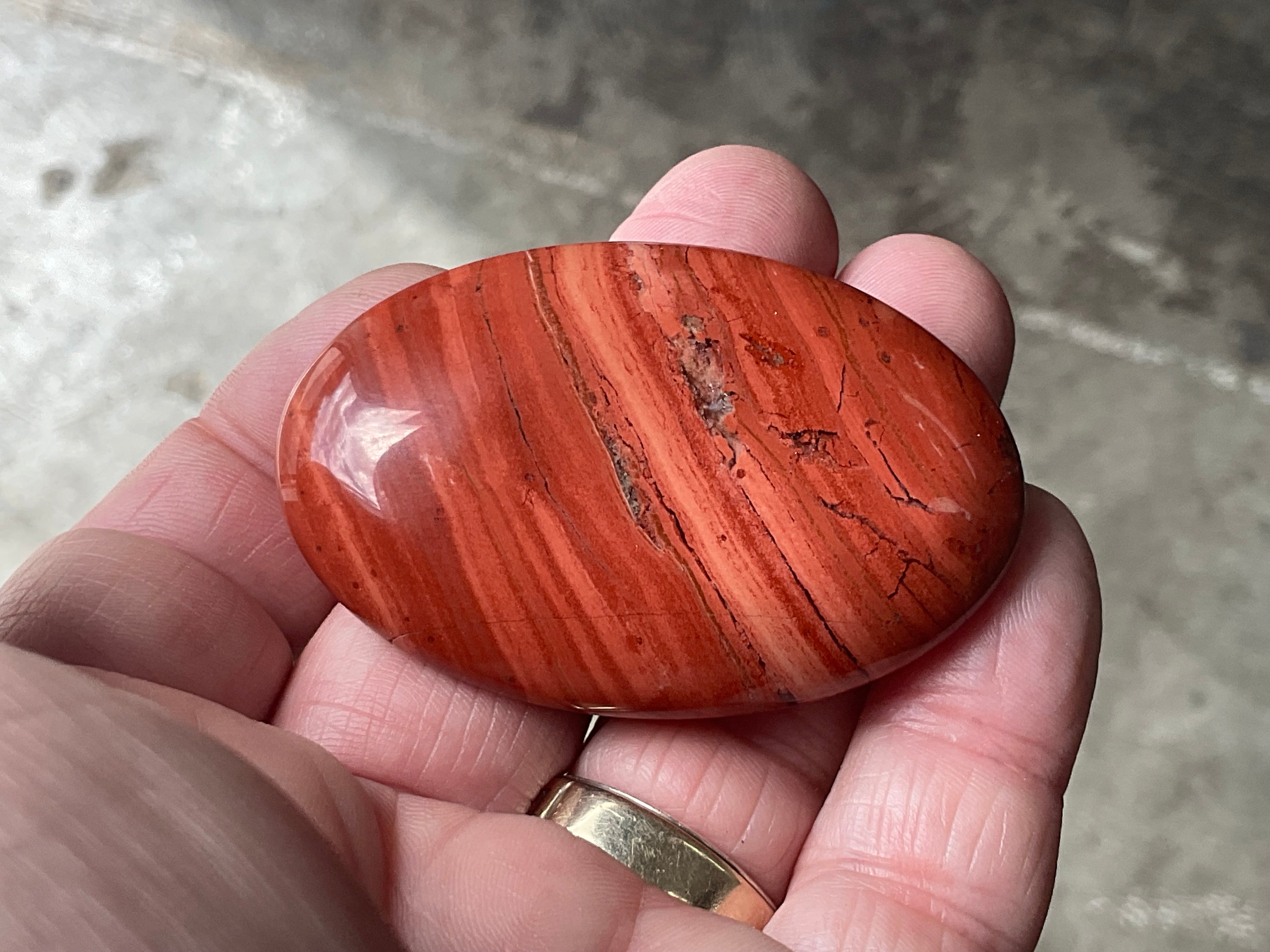 56g Red Jasper Palmstone 3C