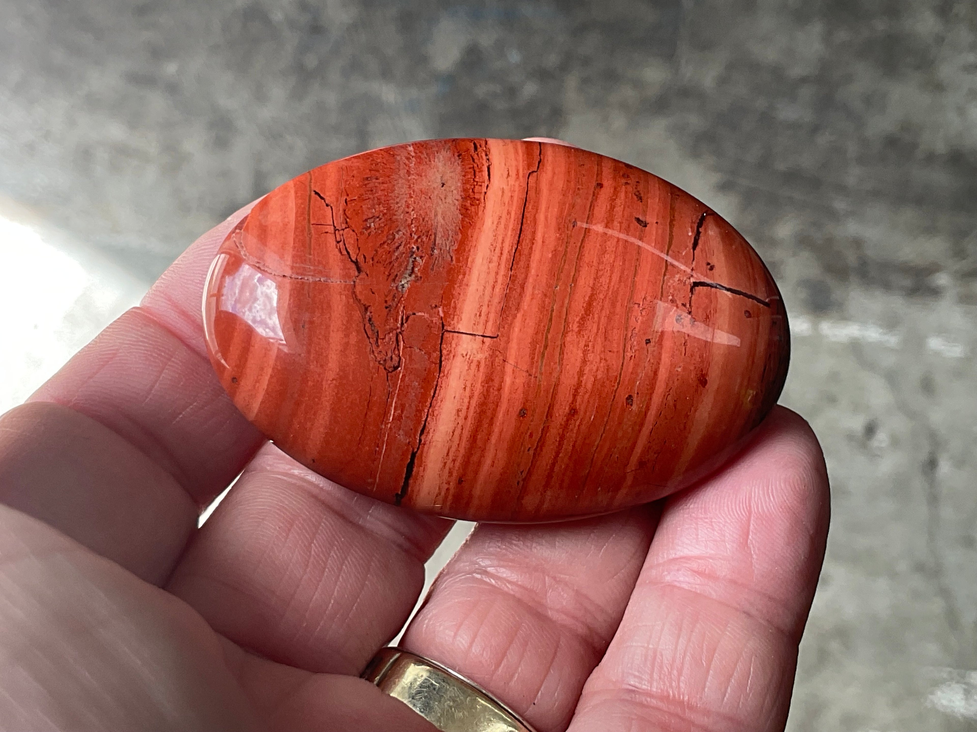 58g Red Jasper Palmstone 4A
