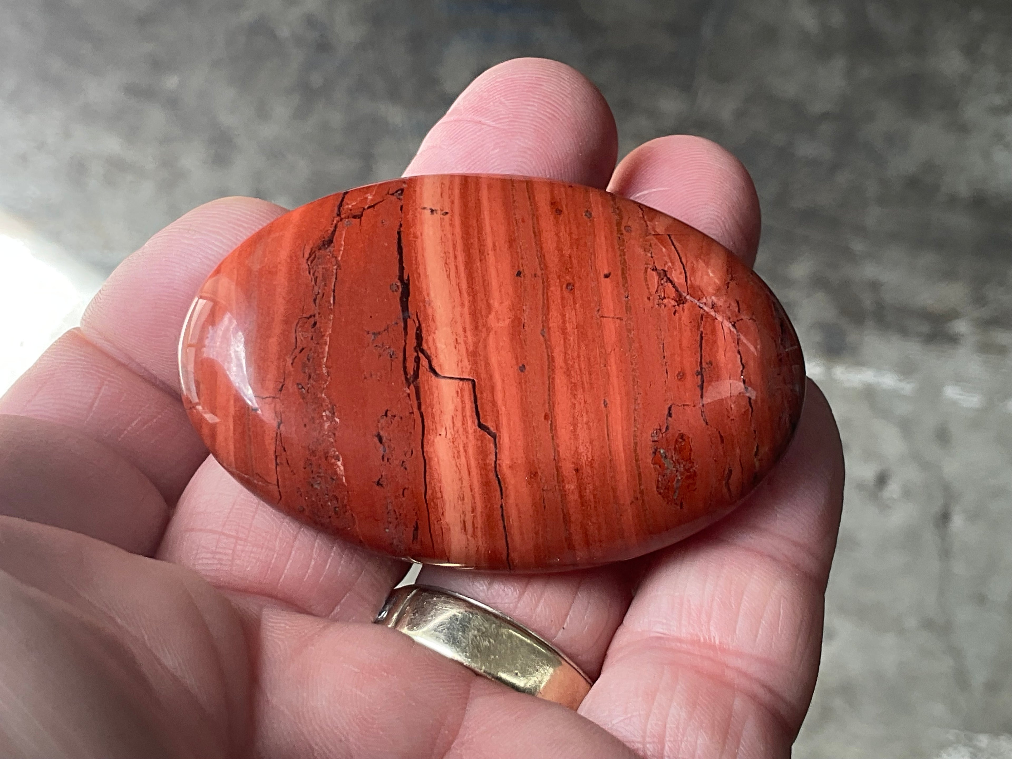 58g Red Jasper Palmstone 4A