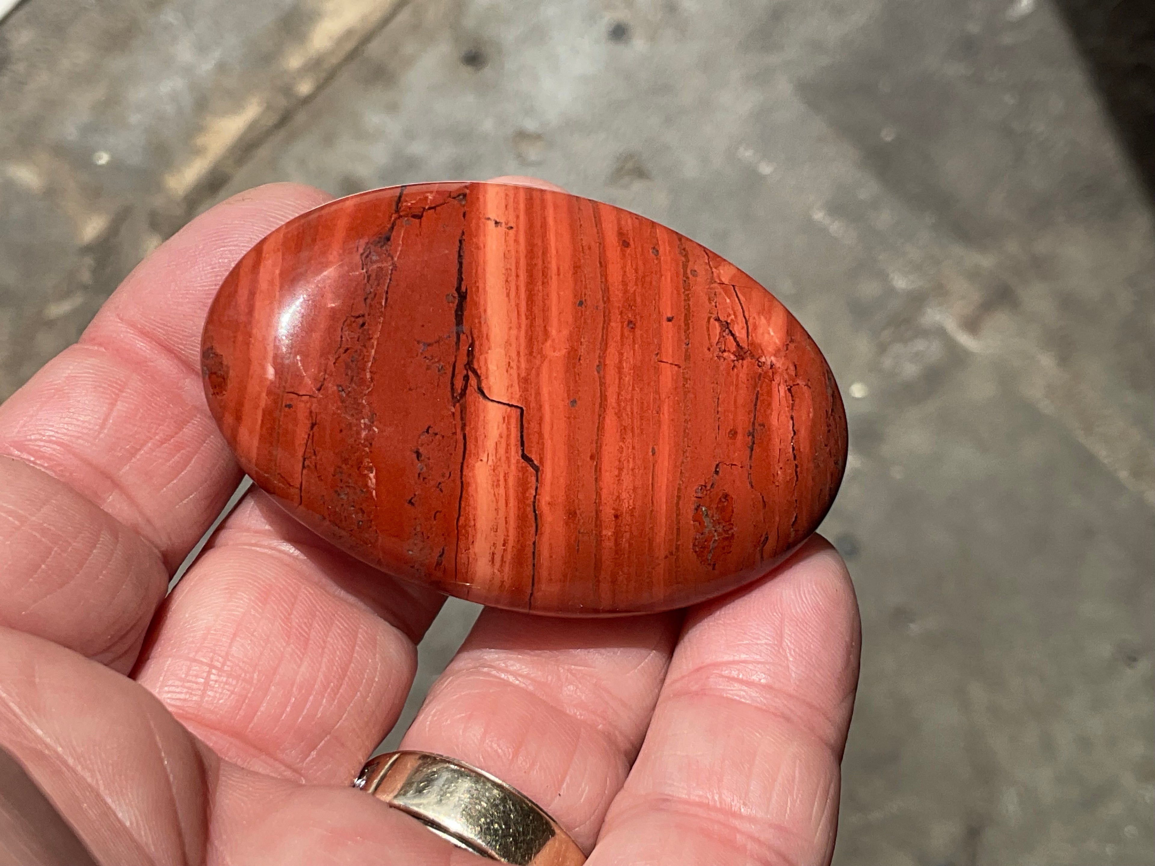 58g Red Jasper Palmstone 4A