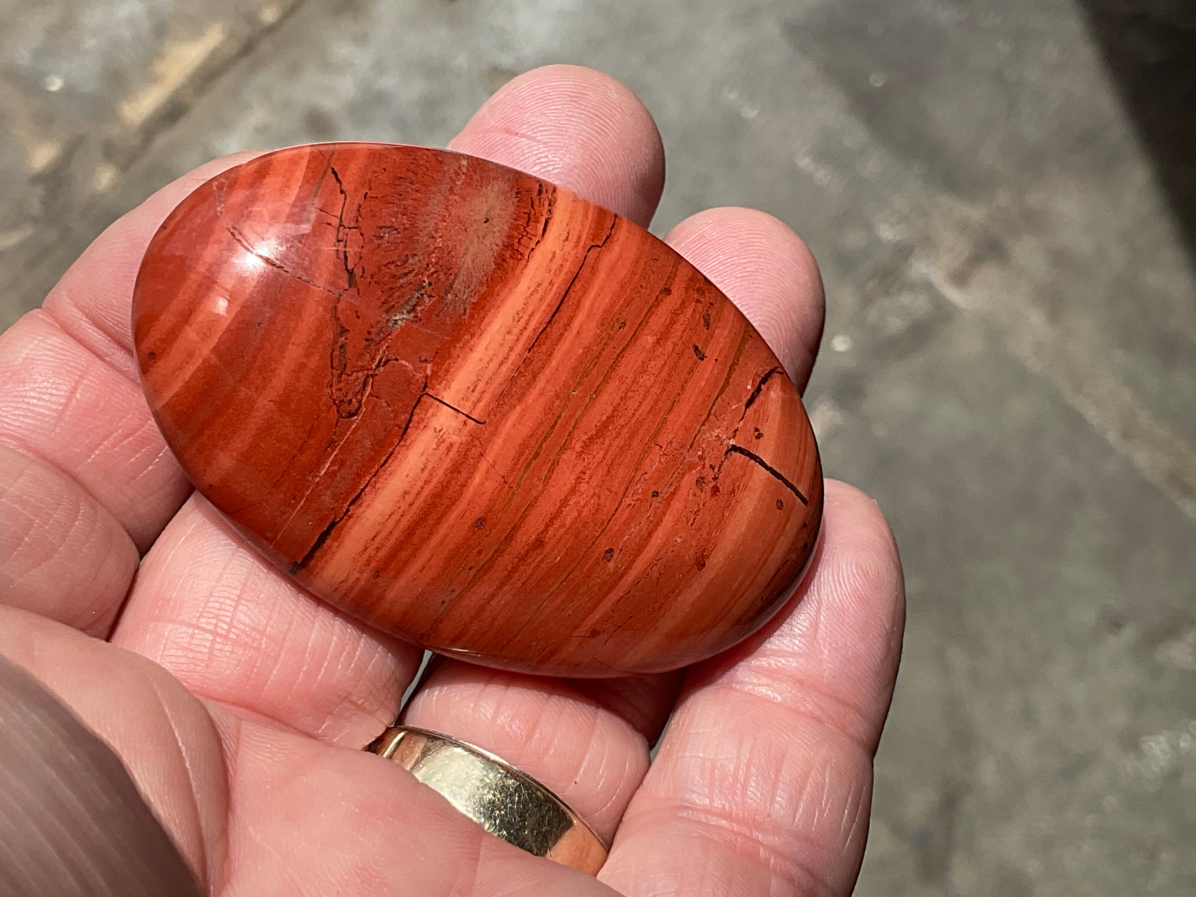 58g Red Jasper Palmstone 4A