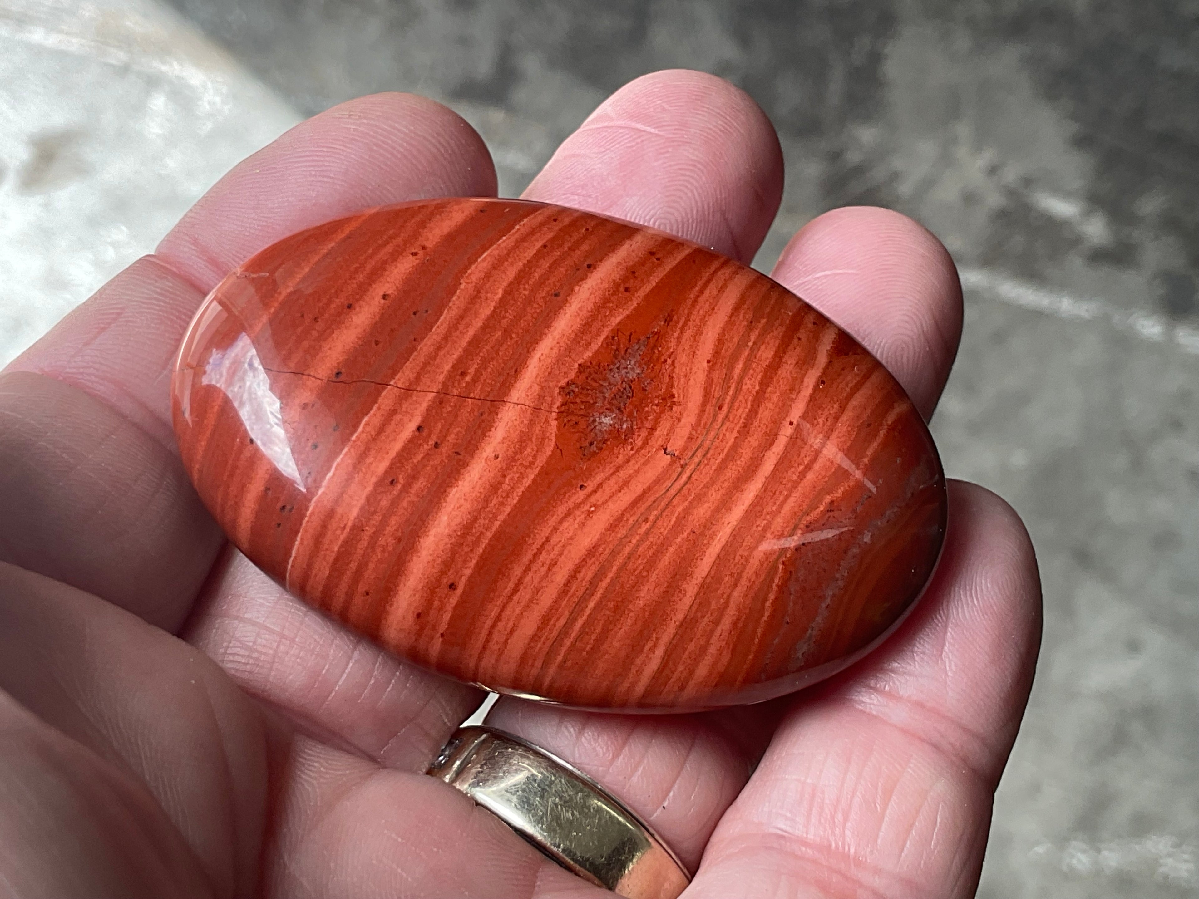 58g Red Jasper Palmstone 4B