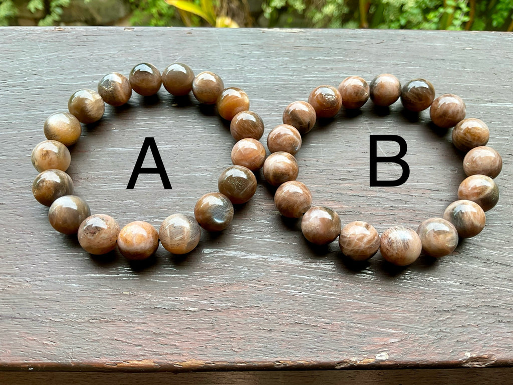 12mm Black Moonstone Bead Bracelet Group