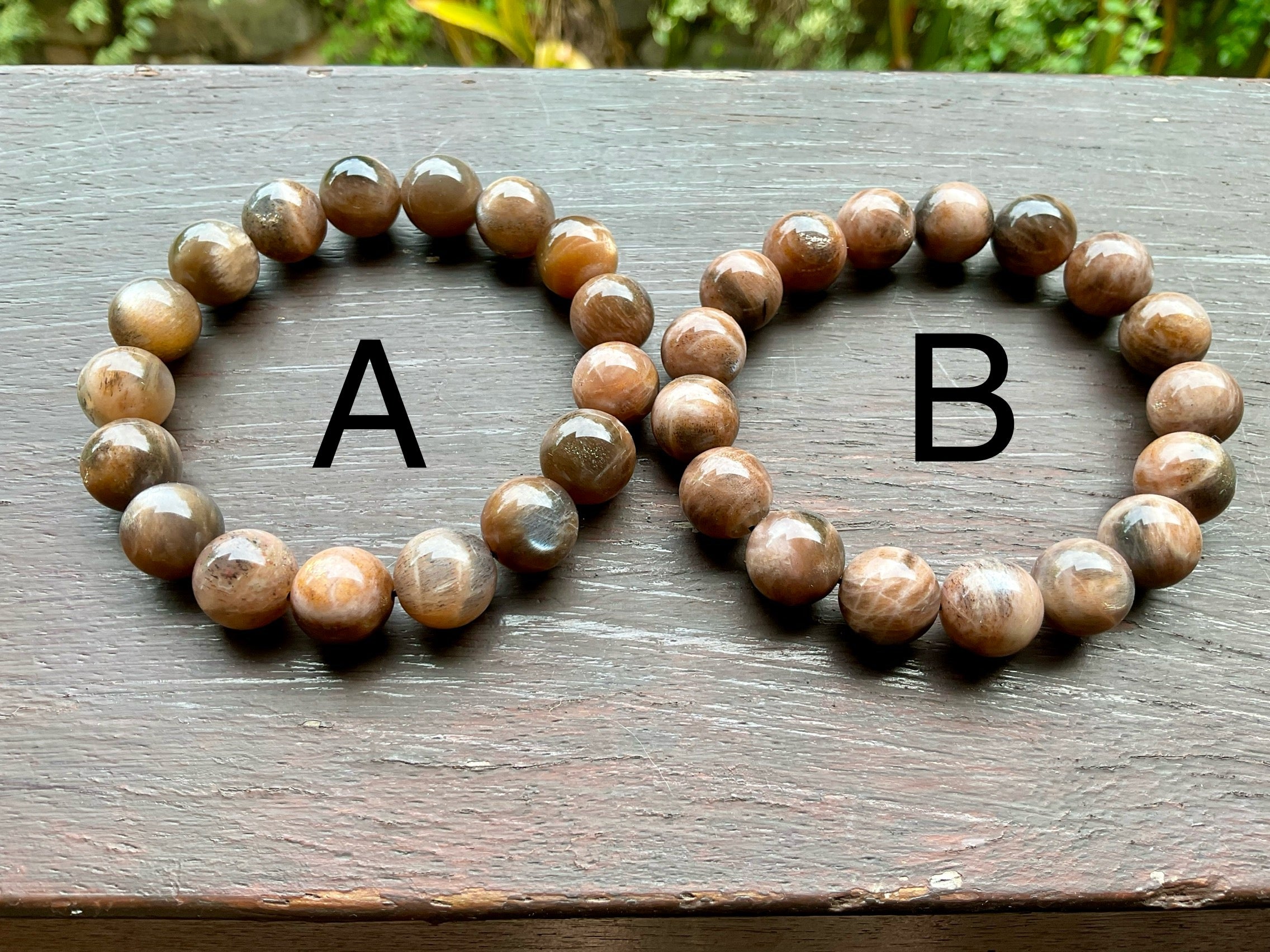 12mm Black Moonstone Bead Bracelet Group