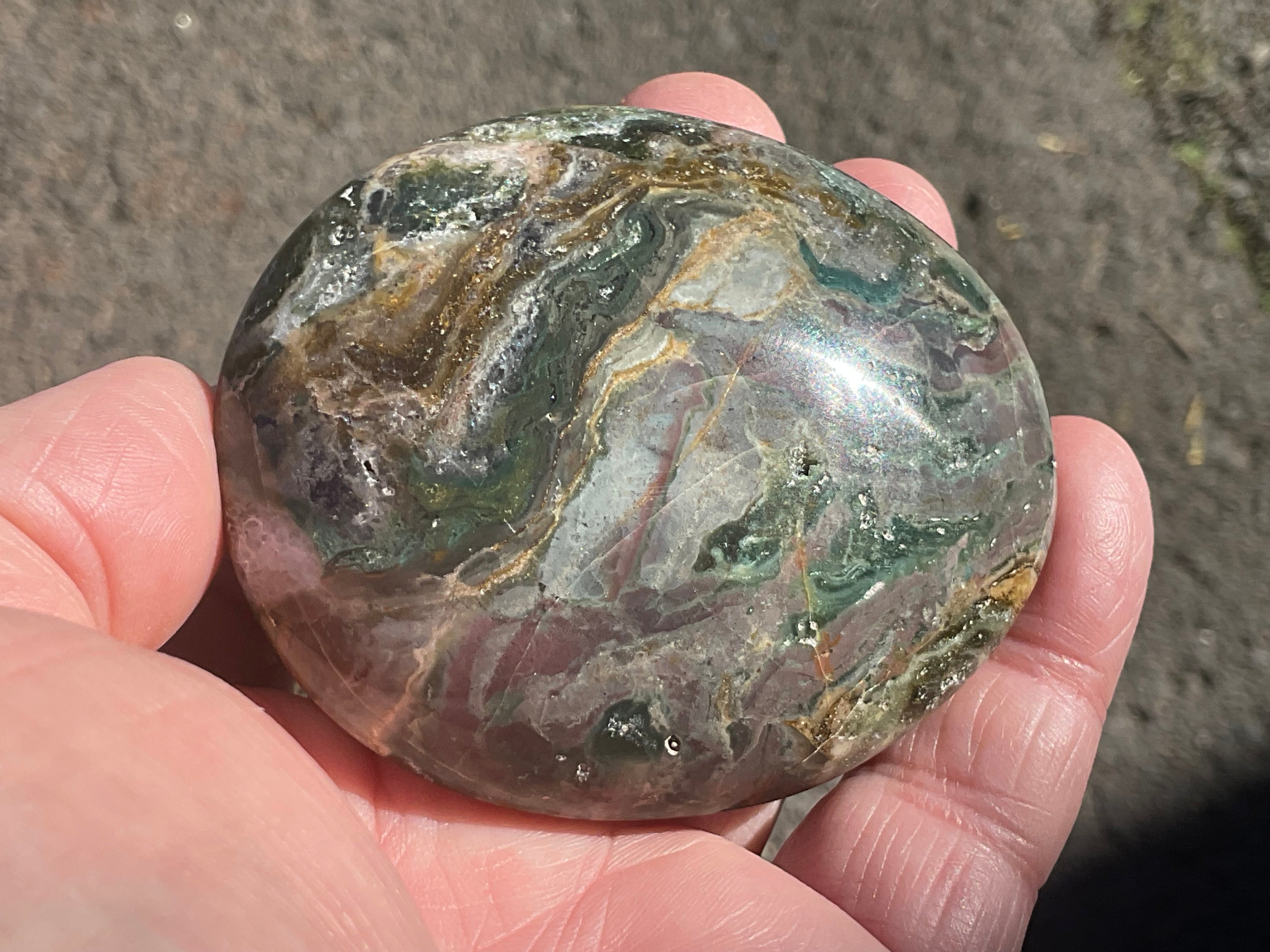 129g Ocean Jasper Palmstone 6B