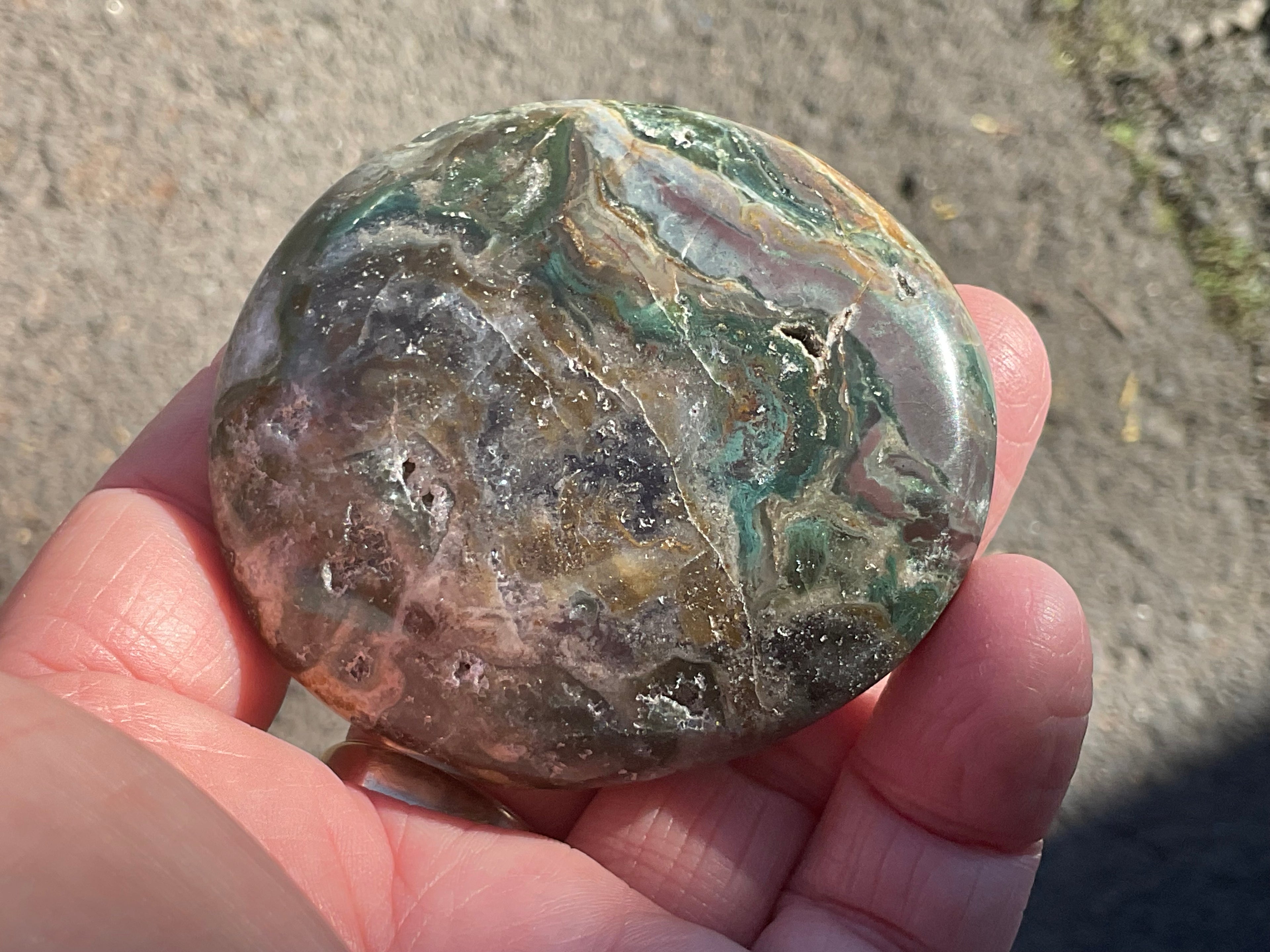 129g Ocean Jasper Palmstone 6B