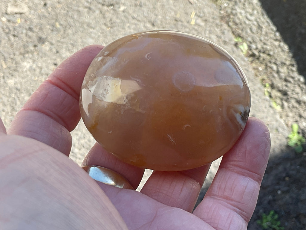133g Flower Agate Palmstone B