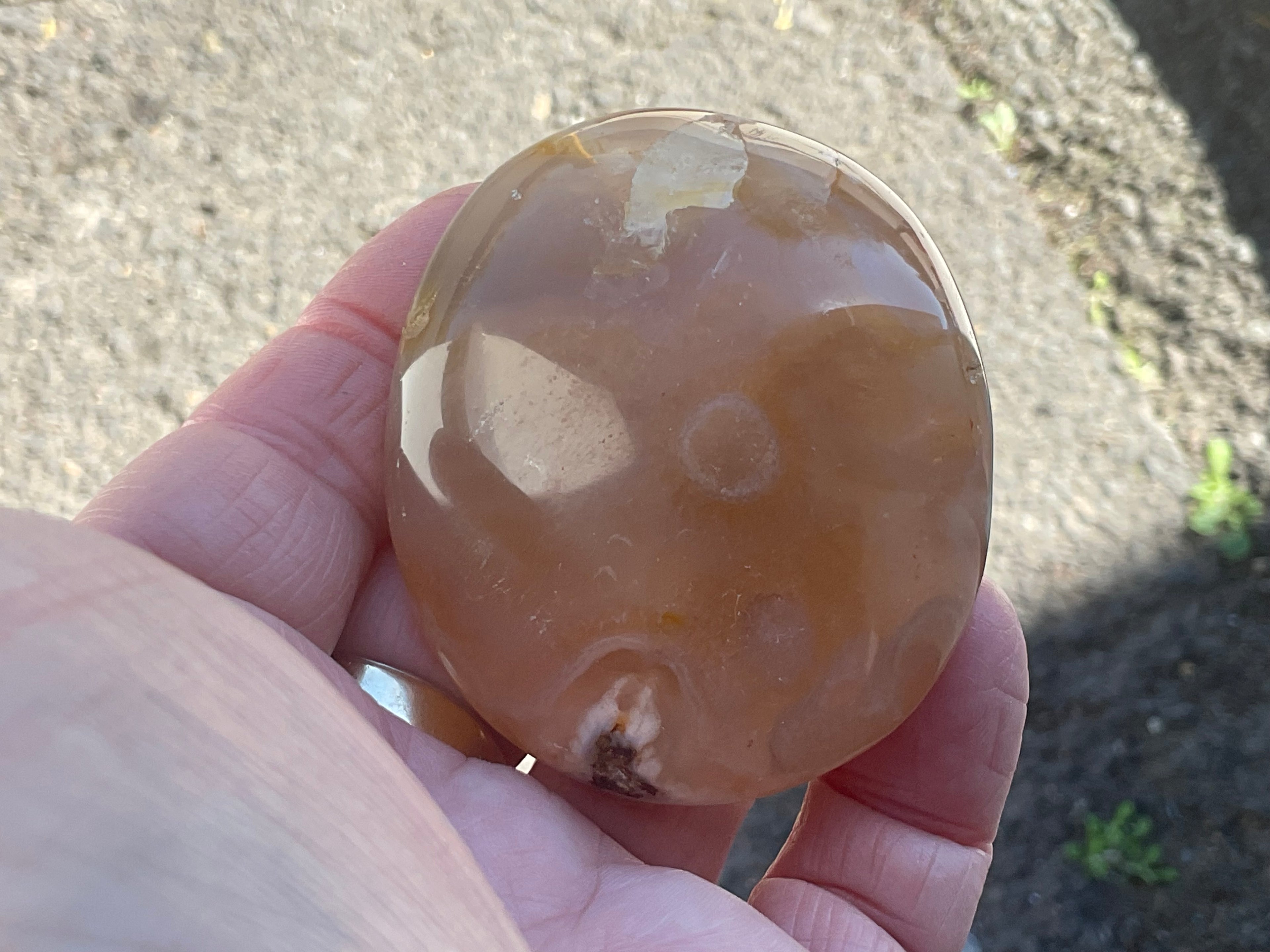 133g Flower Agate Palmstone B