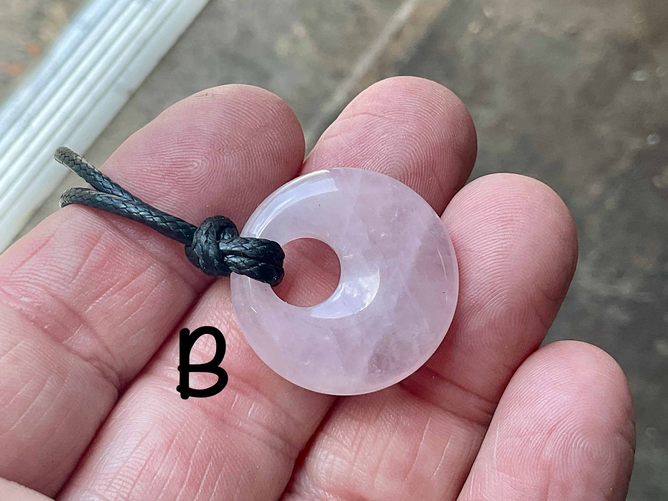 Rose Quartz Donut (Pi Stone) Variation Necklace Group 1