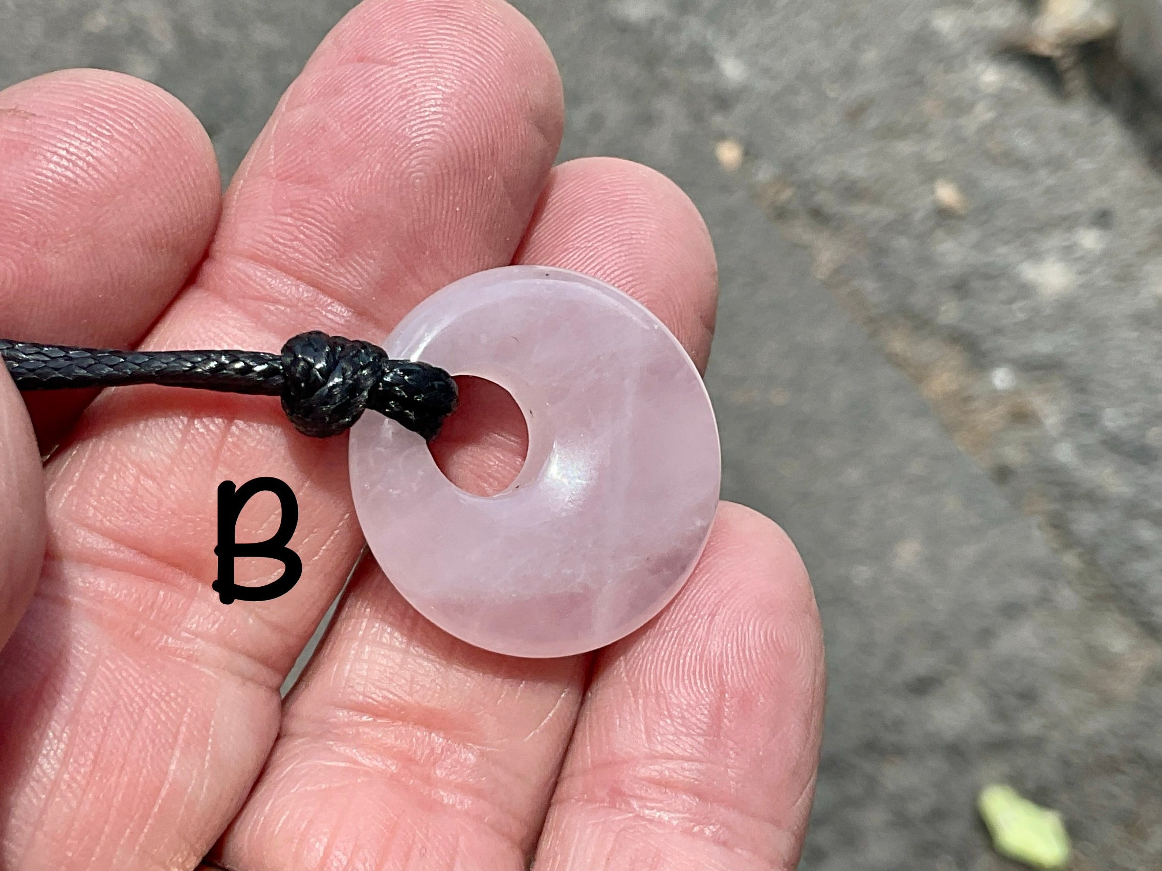 Rose Quartz Donut (Pi Stone) Variation Necklace Group 1