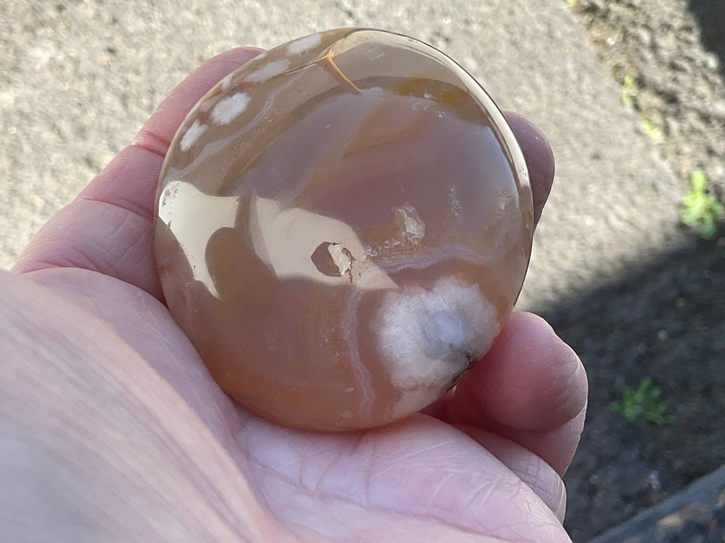 133g Flower Agate Palmstone B