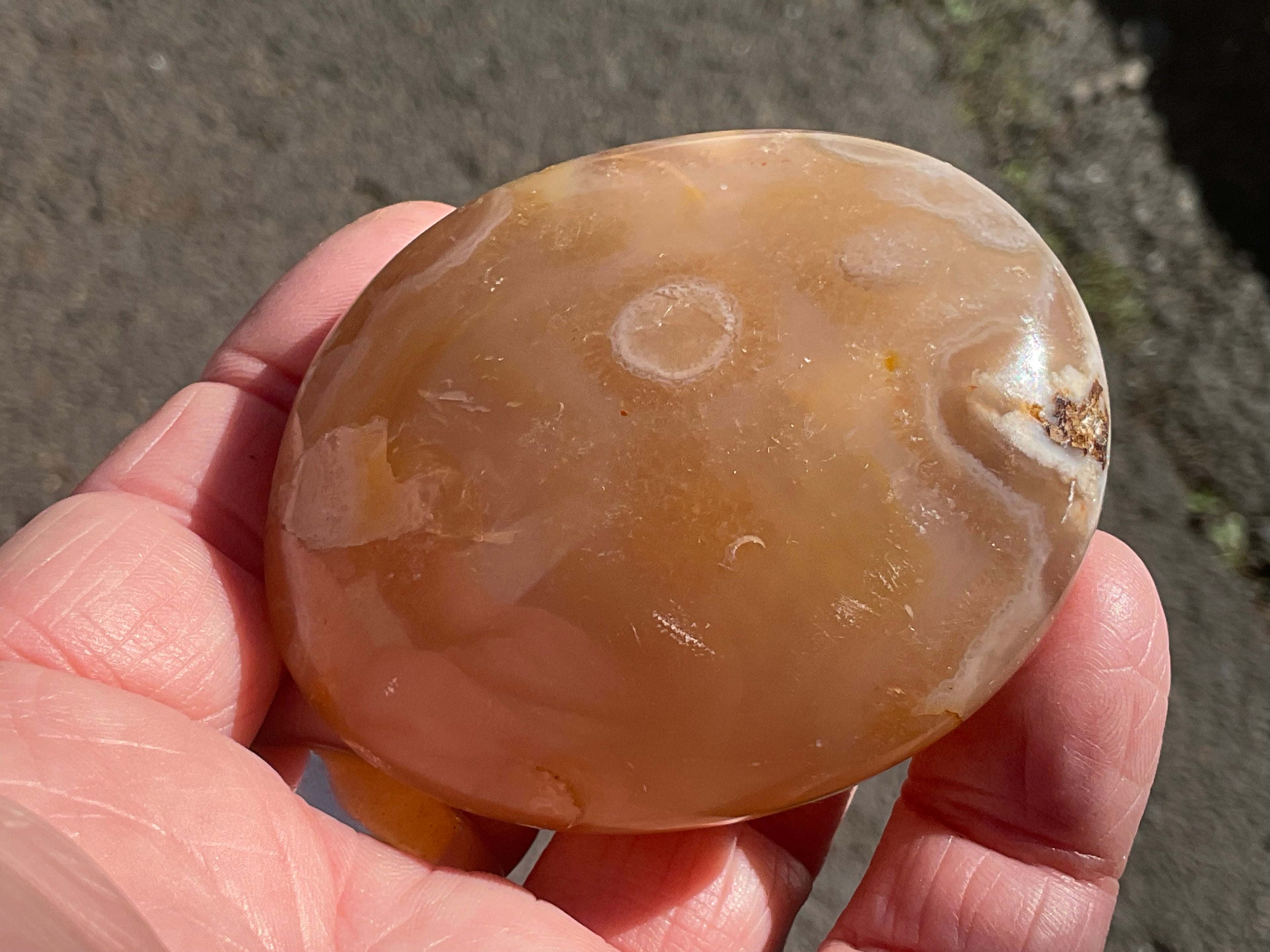 133g Flower Agate Palmstone B