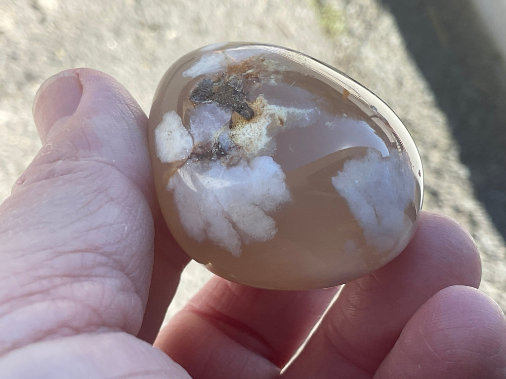 79g Flower Agate Palmstone 1B
